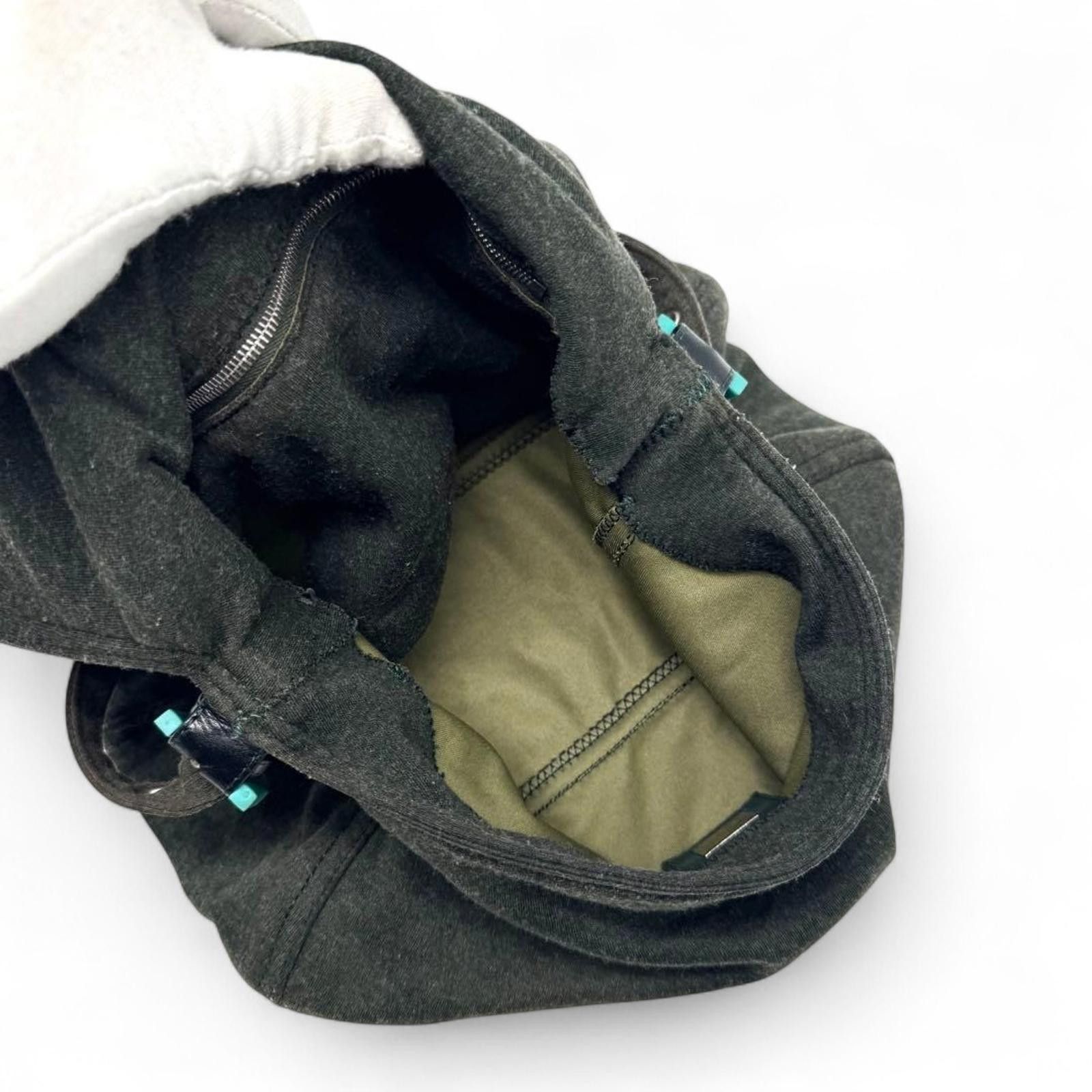 Fendi Fendi - Green Fabric Baguette Bag Turquoise Buckle Size ONE SIZE - 6 Thumbnail