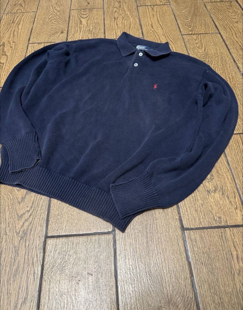 Polo Ralph Lauren × Vintage Vintage Polo Ralph Lauren Distressed Rugby Sweatshirt Size US S / EU 44-46 / 1 - 3 Thumbnail