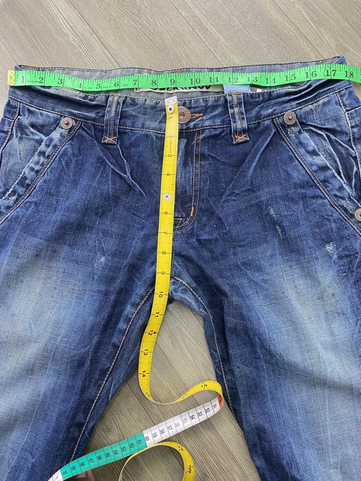 If Six Was Nine 2000s Buckaroo Distressed Faded Lgb Punk Style Baggy Jeans Size US 34 / EU 50 - 18 Thumbnail