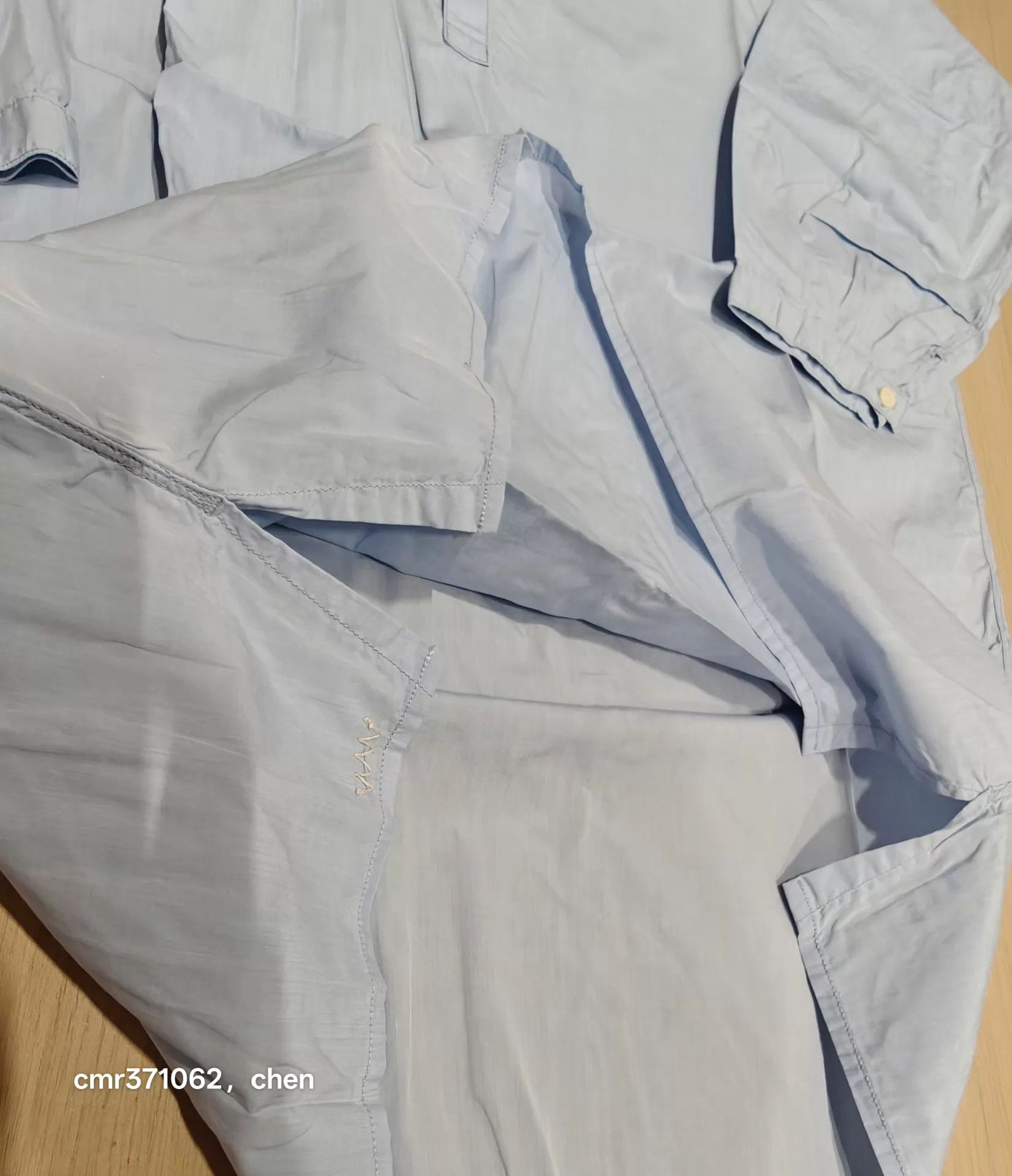 Visvim Visvim 20AW WMV Long Shirt OP lt blue w1 Albini Damage Dyed Size S / US 4 / IT 40 - 4 Thumbnail