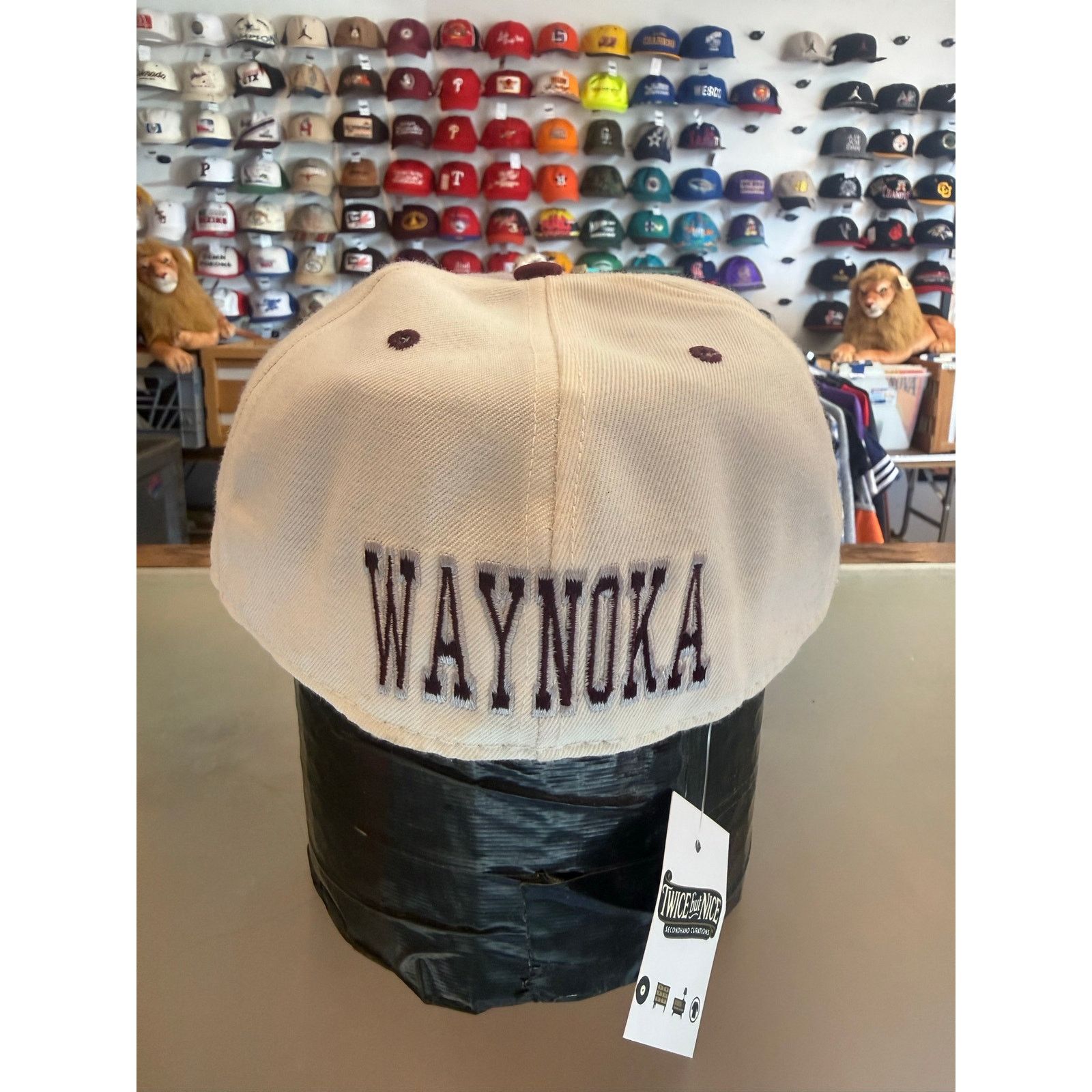 Other Vintage Waynoka Railroaders Football Fitted Hat 7.5 Size ONE SIZE - 3 Thumbnail