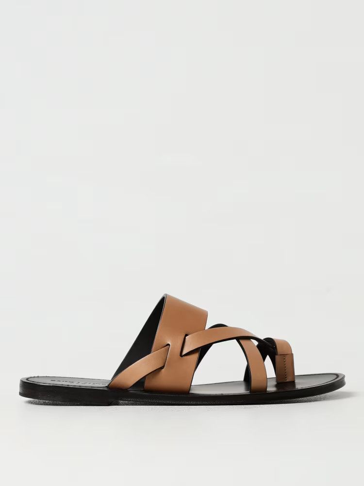 Saint Laurent Paris o1y0325 Leather Slippers in Brown Size US 11 / EU 44 - 1 Thumbnail