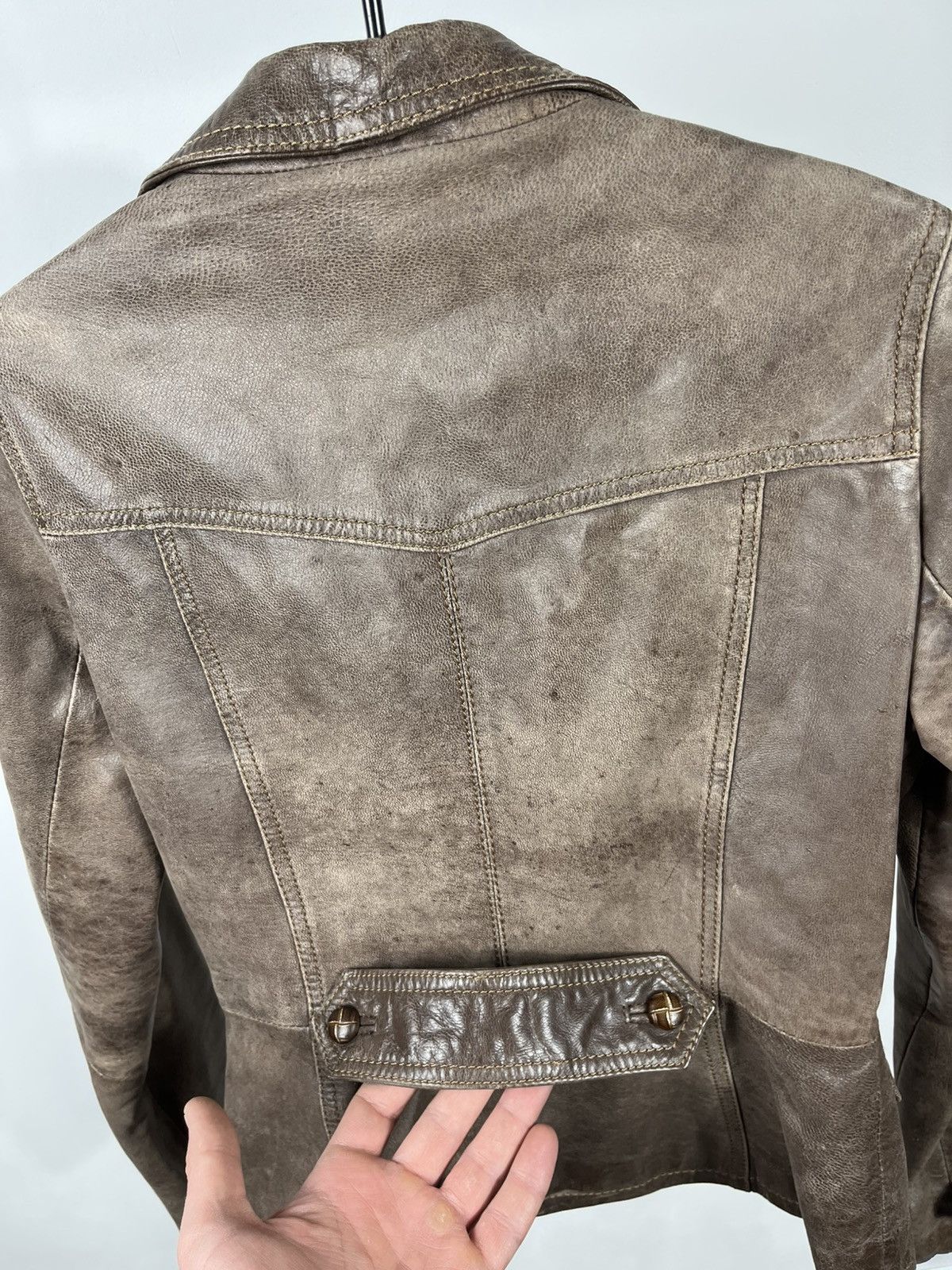 Tom Tailor Tom Tailor Leather Jacket Blazer Brown Women Size 36 Size S / US 4 / IT 40 - 11 Thumbnail