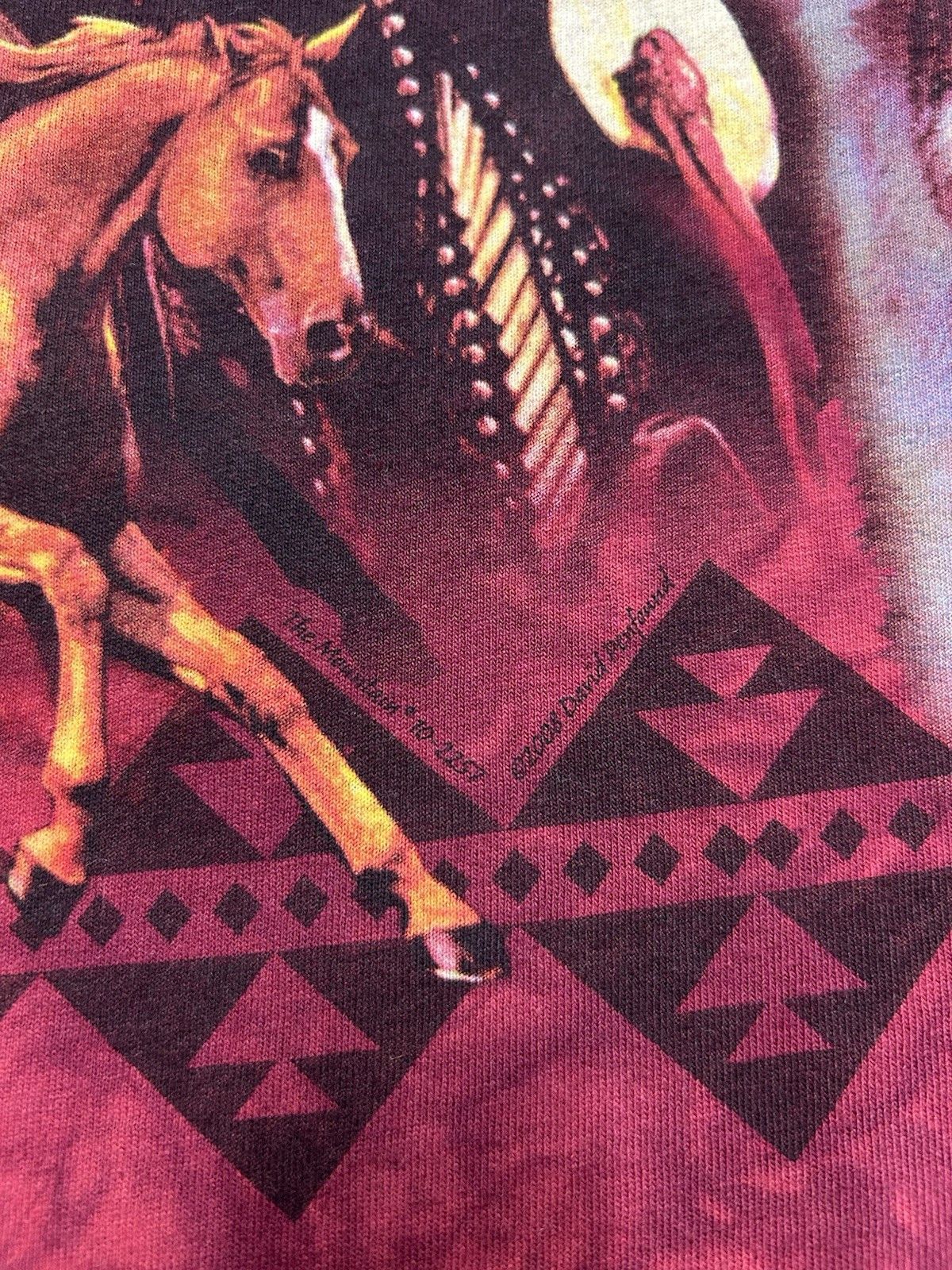 Vintage The mountain tie dye t shirt Native American wolf horse L Size US L / EU 52-54 / 3 - 3 Thumbnail