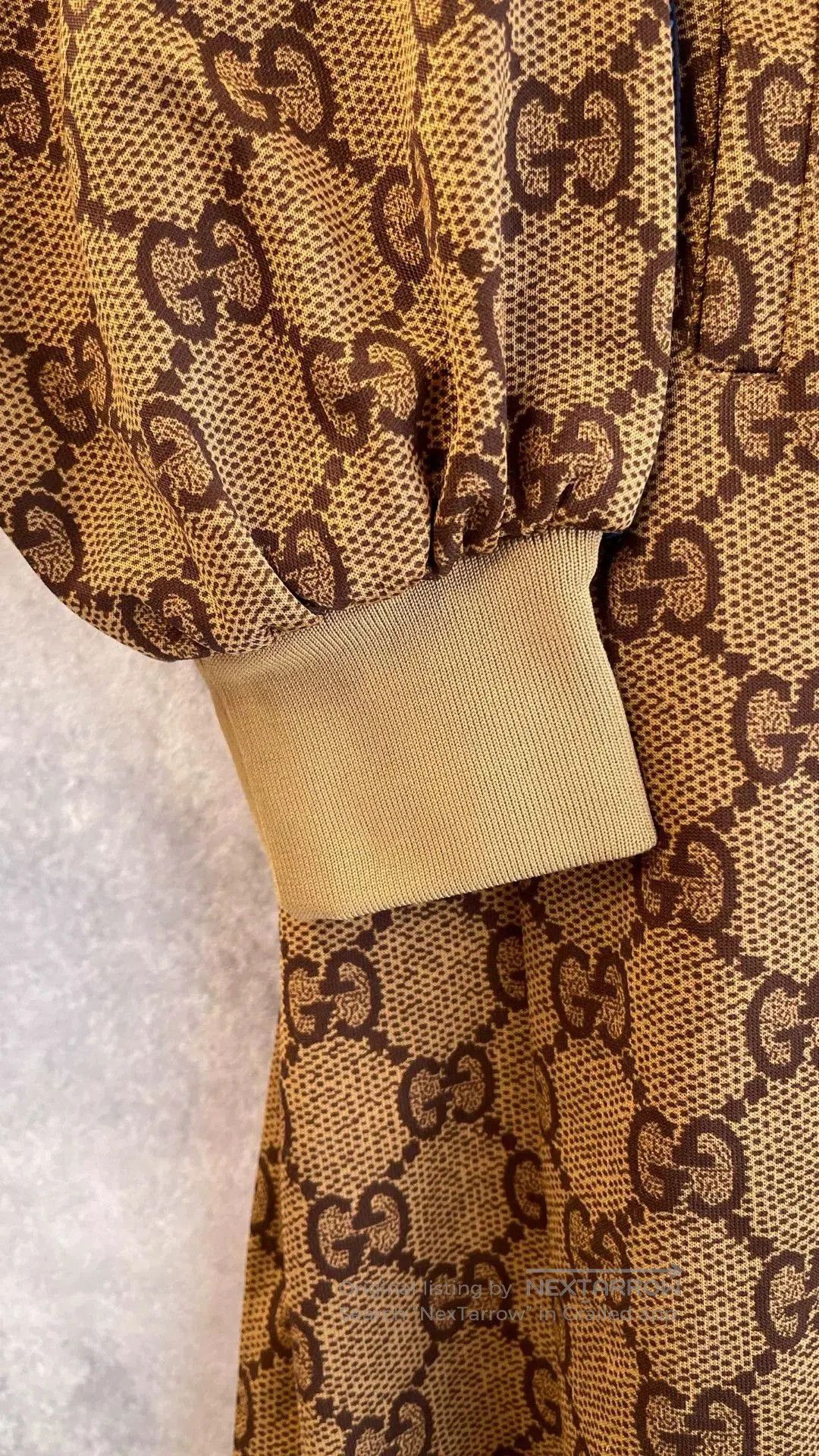 Gucci Gucci Blue Brown GG Monogram Bat Sleeve Coat. Size XS / US 0-2 / IT 36-38 - 3 Thumbnail