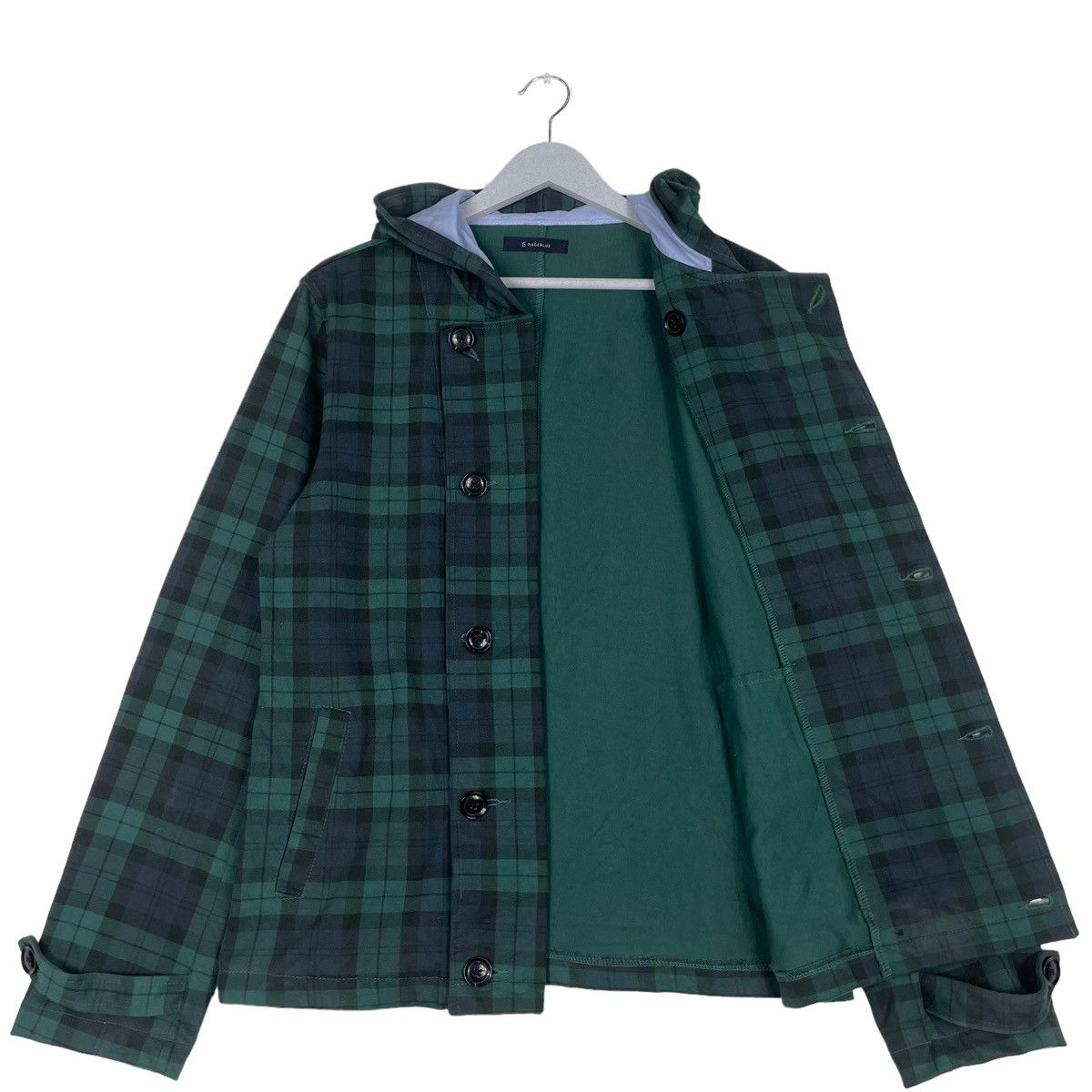 Hysteric Glamour × Japanese Brand × RAGEBLUE 💥RAGEBLUE CHECKED GREEN BLUE HOODIE JACKET Size US M / EU 48-50 / 2 - 1 Thumbnail