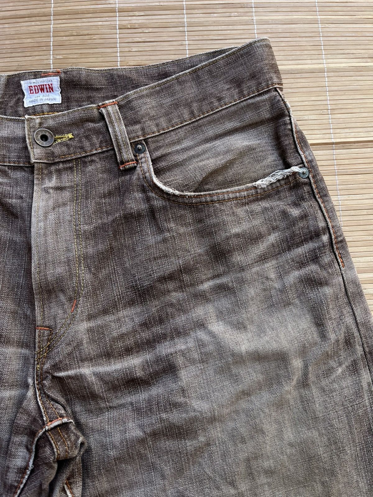 Edwin Vintage Edwin 505zx selvedge denim distress Size US 35 - 7 Thumbnail