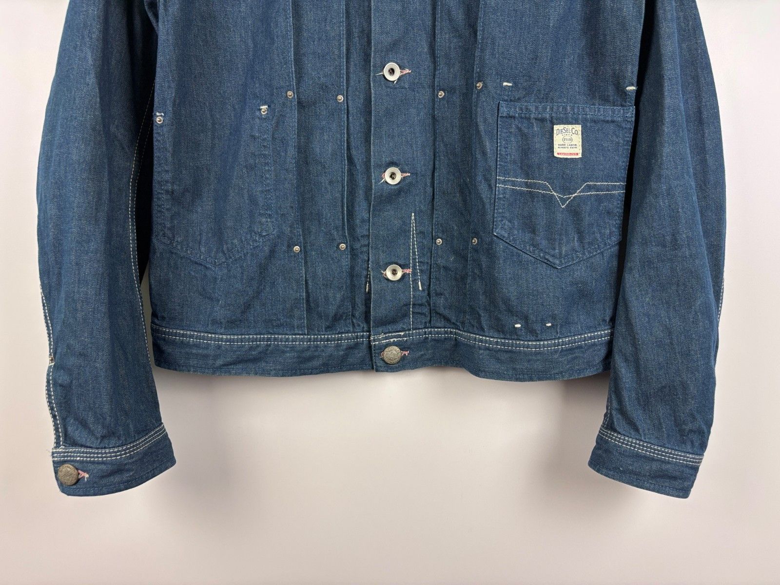 Diesel Vintage Diesel Juzicon Denim Jacket Blue Mens Size L Size US L / EU 52-54 / 3 - 3 Thumbnail