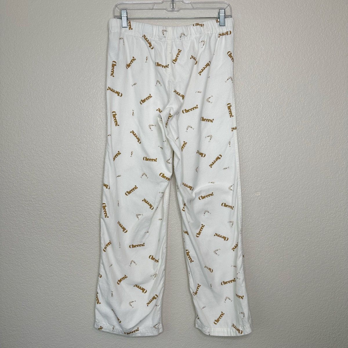 J.Crew J. Crew White “Cheers” Printed Flannel Pajama Pants Size 31" - 5 Thumbnail