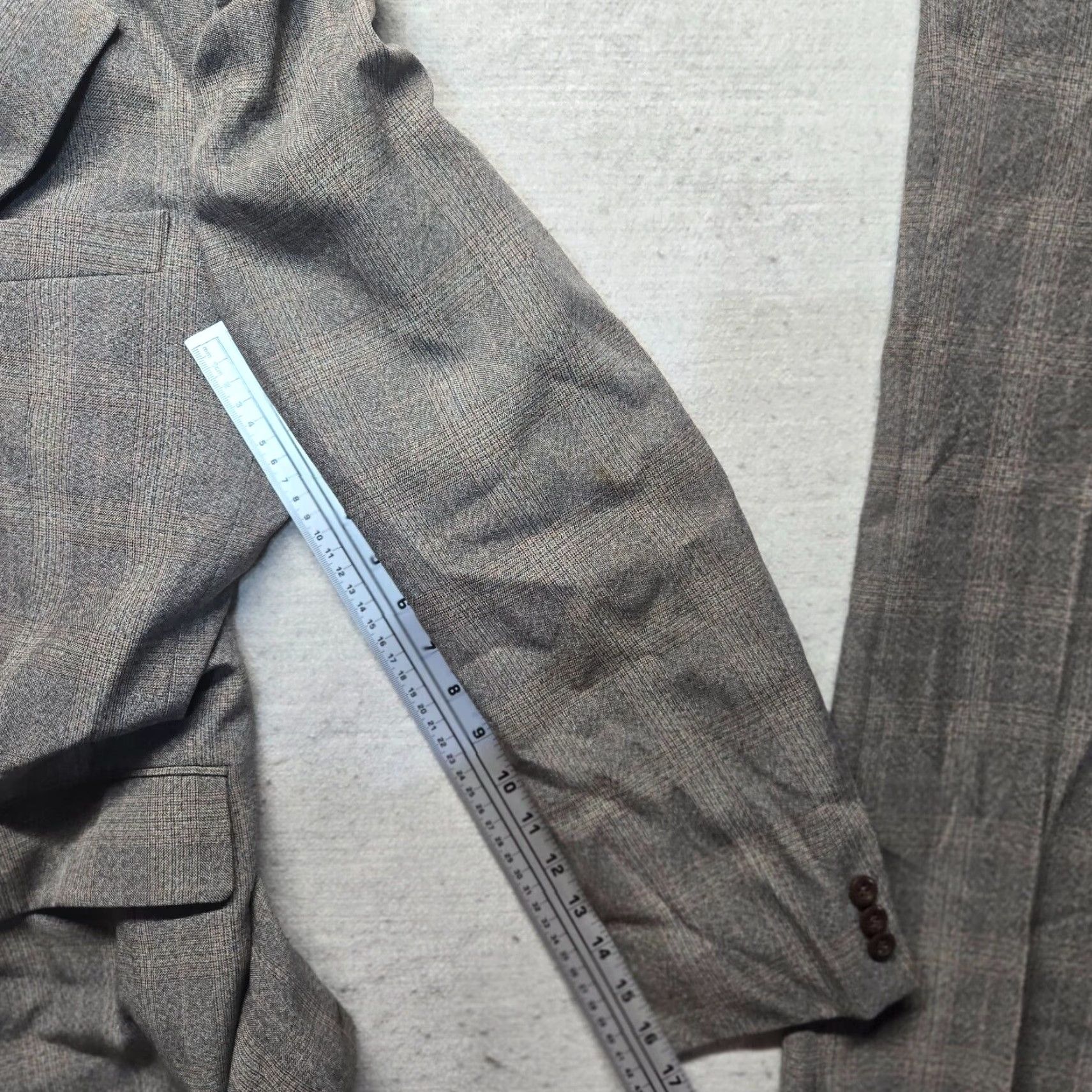 Vintage VINTAGE Curlee Sport Coat Blazer Gray Check 2 Piece Suit Jacket Men's Medium 32 X 28 Sports Size 40R - 7 Thumbnail