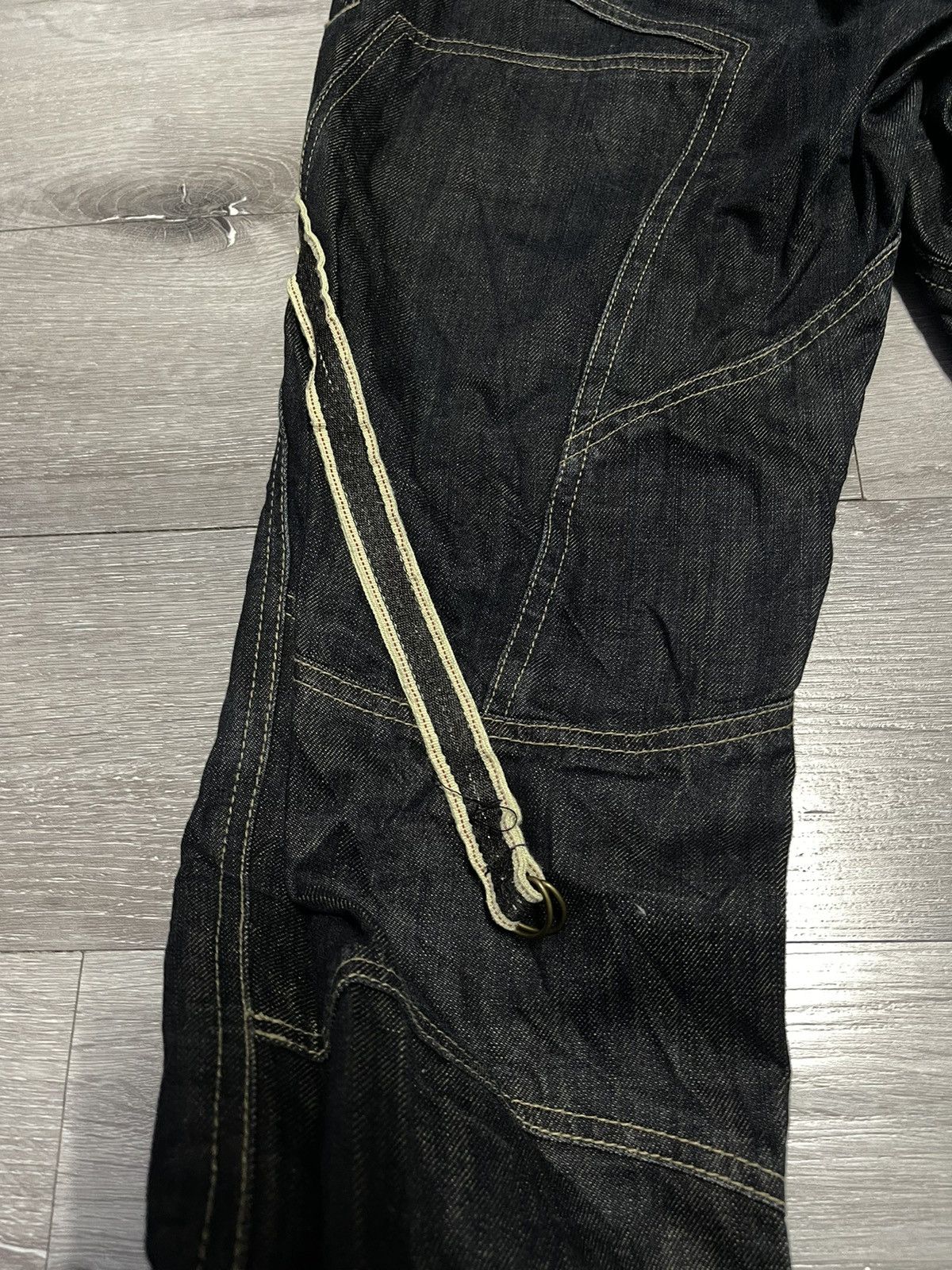 If Six Was Nine × Le Grande Bleu (L.G.B.) × PPFM PPFM Multipocket Megalace Jeans Size US 31 - 4 Thumbnail