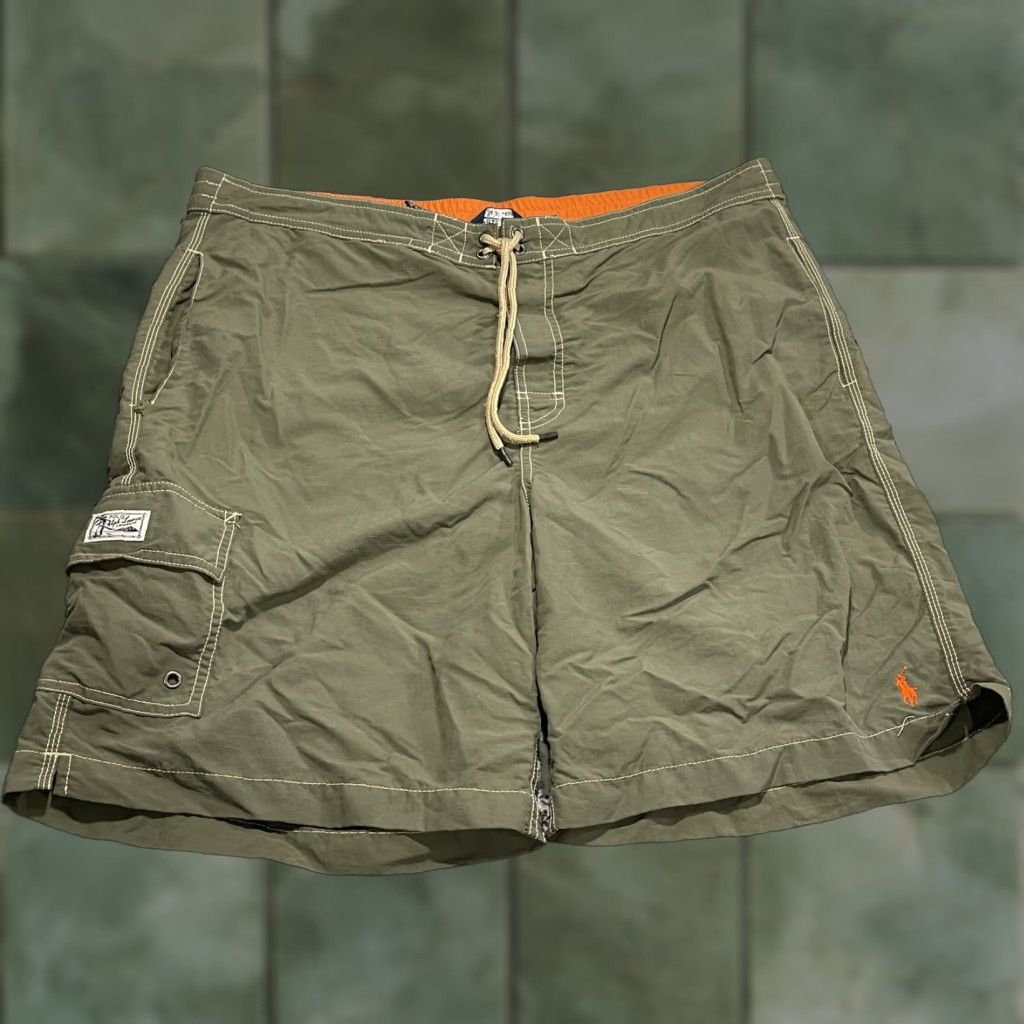 Polo Ralph Lauren POLO by Ralph Lauren Men's Swim Shorts XL Green Nylon 9 inch Drawstring Size US M / EU 48-50 / 2 - 1 Thumbnail