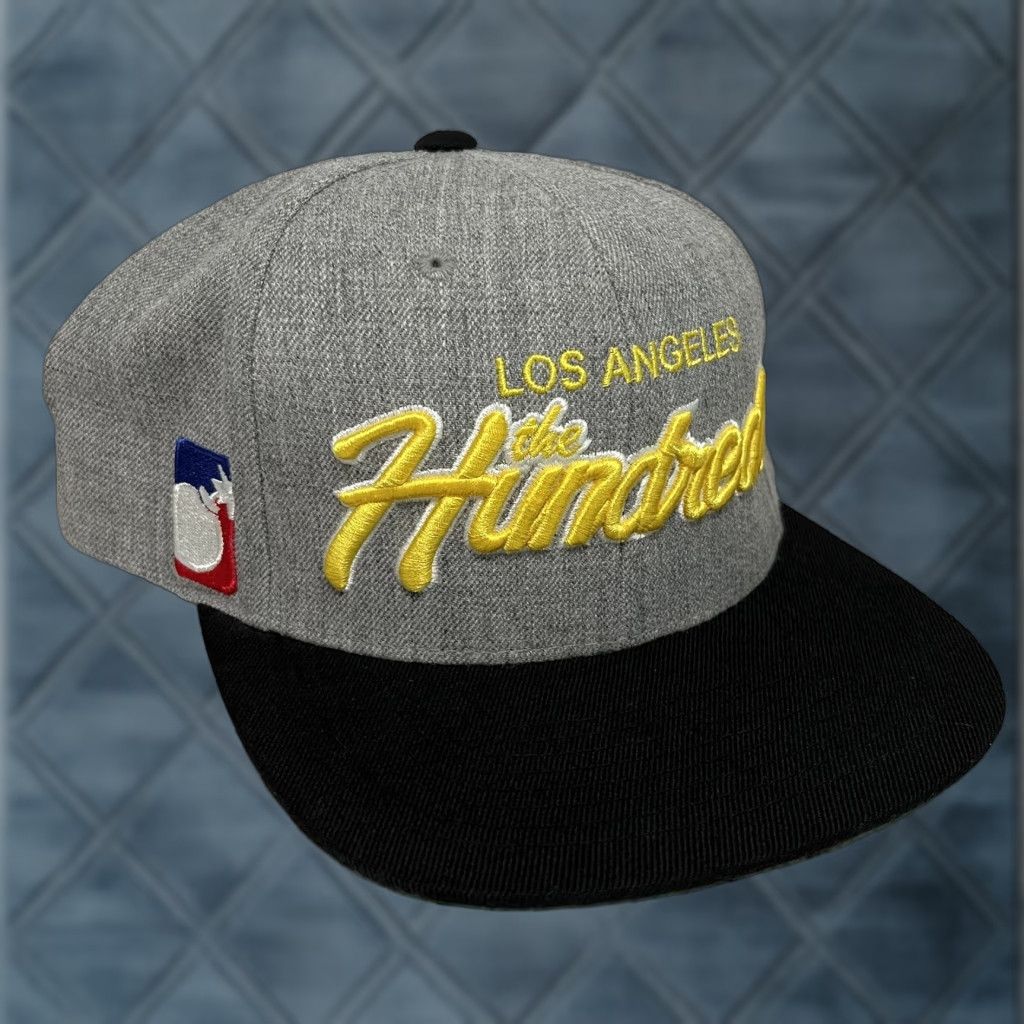 The Hundreds VINTAGE The Hundreds Hat Cap Snap Back Gray Yellow Script Green Under Brim Size ONE SIZE - 1 Thumbnail