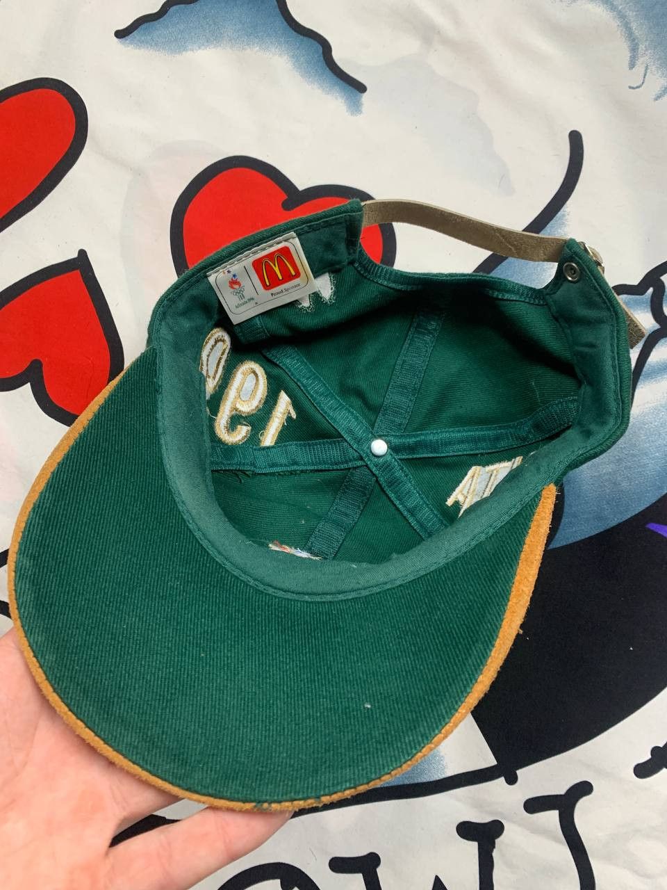 USA Olympics Vintage 1996 Atlanta Olympic Games USA McDonalds Cap OS Size ONE SIZE - 5 Thumbnail