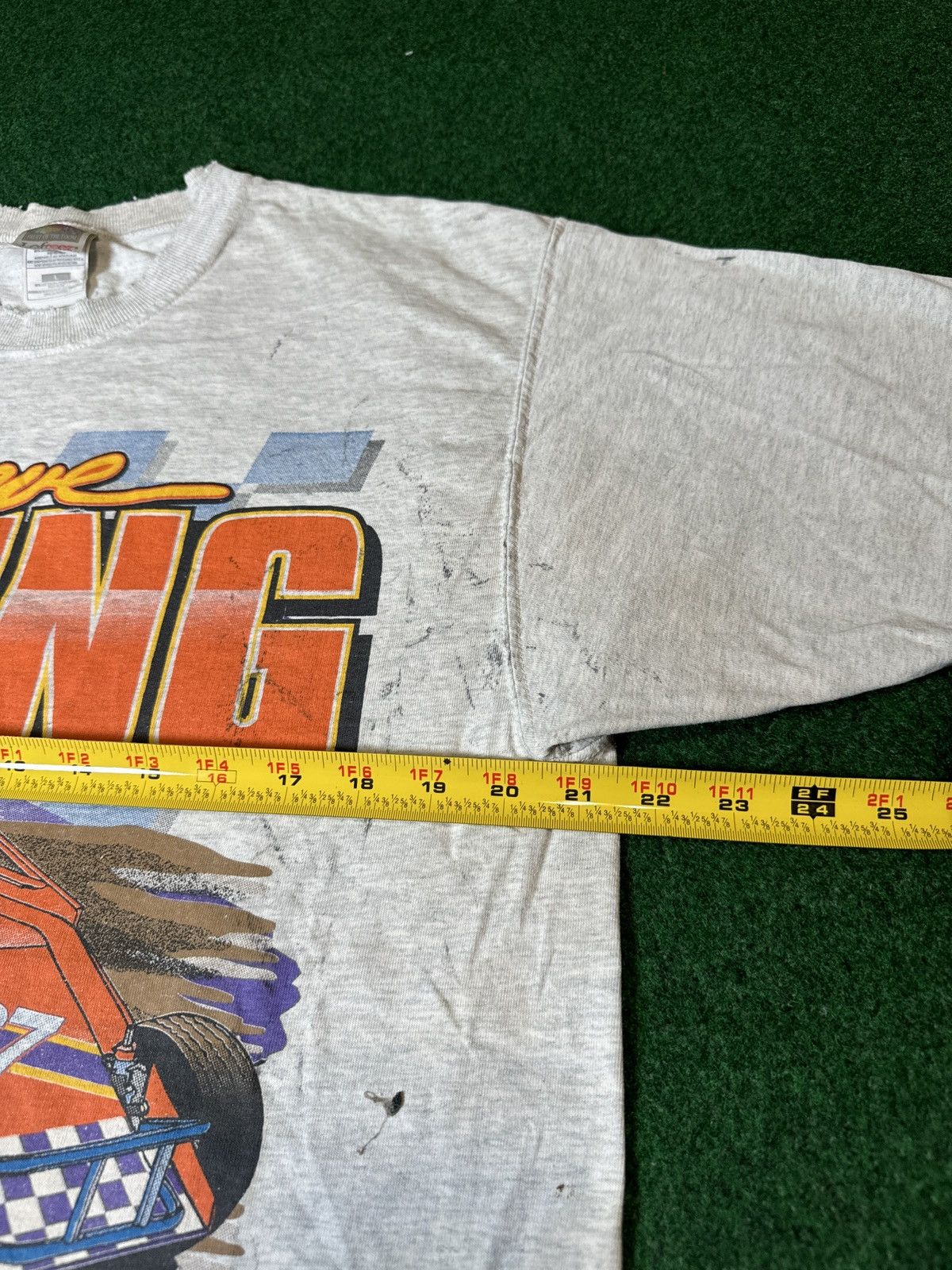 Fruit Of The Loom × NASCAR × Vintage Vintage Steve Young #67 Racing Grove City Distressed T Shirt Size US L / EU 52-54 / 3 - 5 Thumbnail
