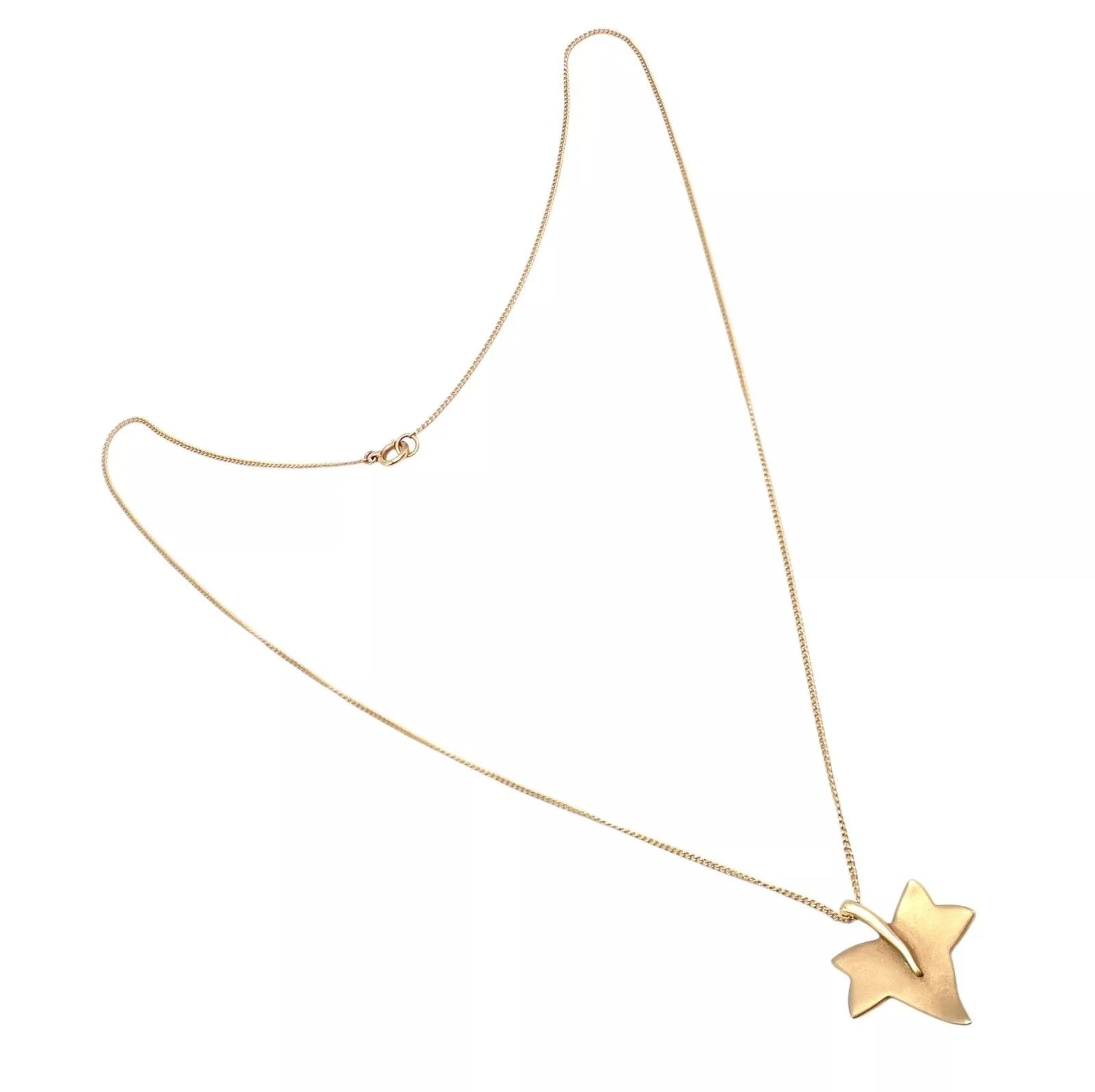 Tiffany & Co. Tiffany & Co Cummings 18k Yellow Gold Leaf Pendant Necklace Size ONE SIZE - 11 Thumbnail