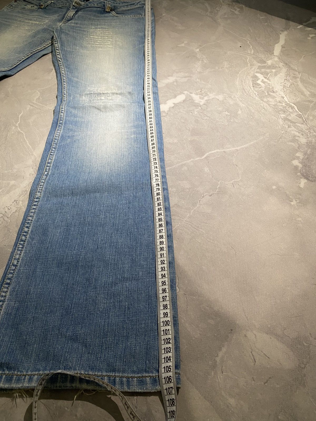 Japanese Brand Archive Style Slim Denim Washed Fade Rare Look Size US 33 - 11 Thumbnail