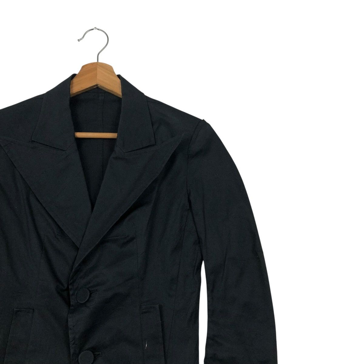 Yohji Yamamoto 🔥CROPPED COATS JACKET YOHJI YAMAMOTO RICH BLACK Size XS / US 0-2 / IT 36-38 - 7 Thumbnail