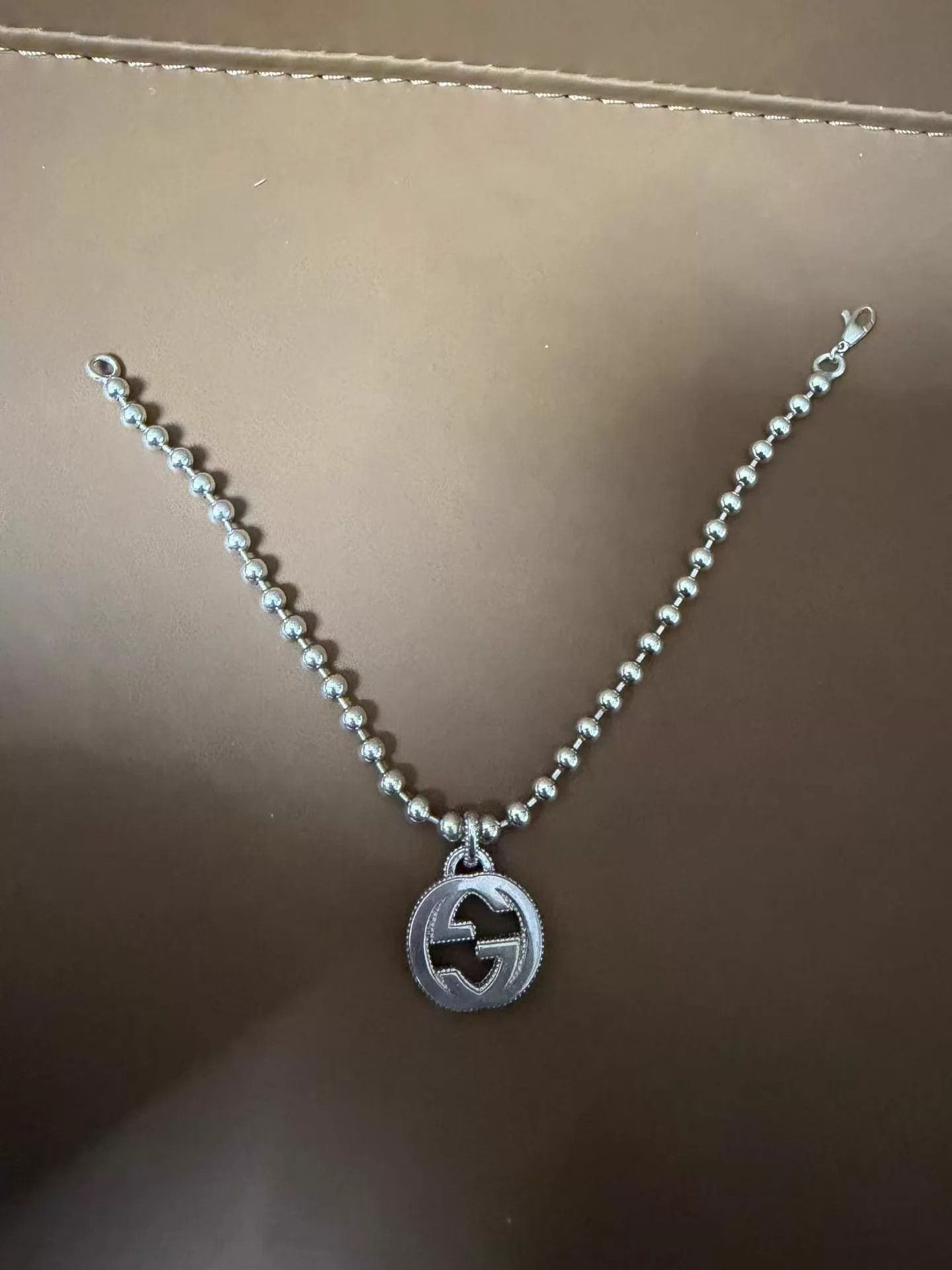 Gucci GUCCI GG Interlocking 925 Silver Bracelet 19 New Size ONE SIZE - 1 Thumbnail