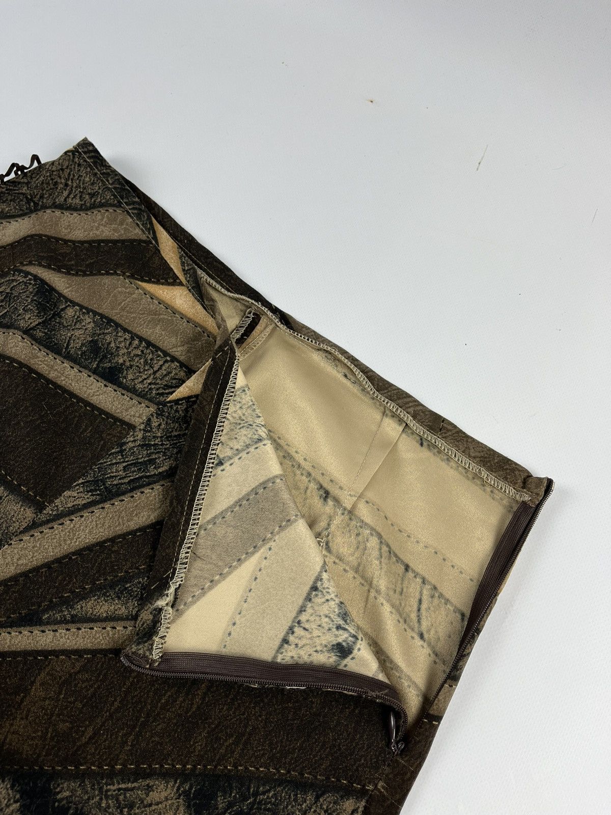 Handmade Patchwork flared pants avantgarde y2k style trousers Size 28" / US 6 / IT 42 - 5 Thumbnail