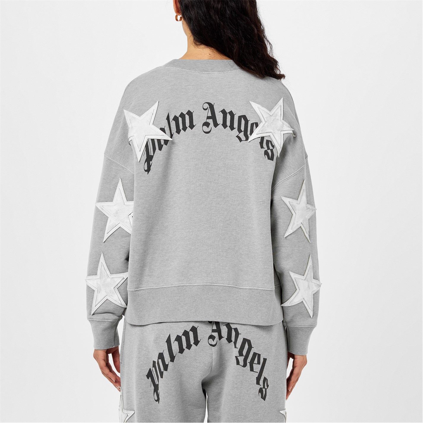 Palm Angels o1g2r1mq0325 Star Logo Sweatshirt in Grey Size M / US 6-8 / IT 42-44 - 5 Thumbnail