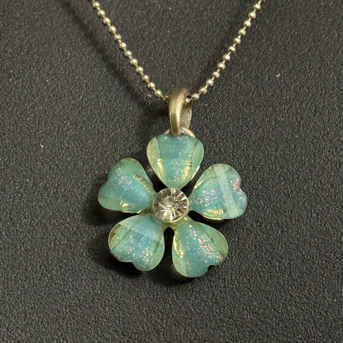 Other Cool Jewels silver tone blue flower pendant necklace Size ONE SIZE - 2 Thumbnail