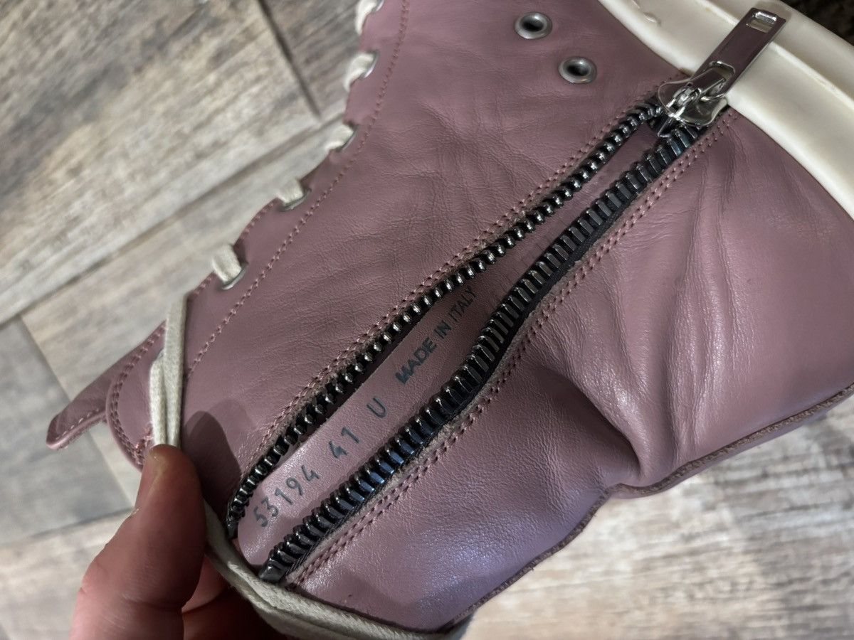Rick Owens Pastel Pink Leather Ramones High Size US 9 / EU 42 - 6 Thumbnail