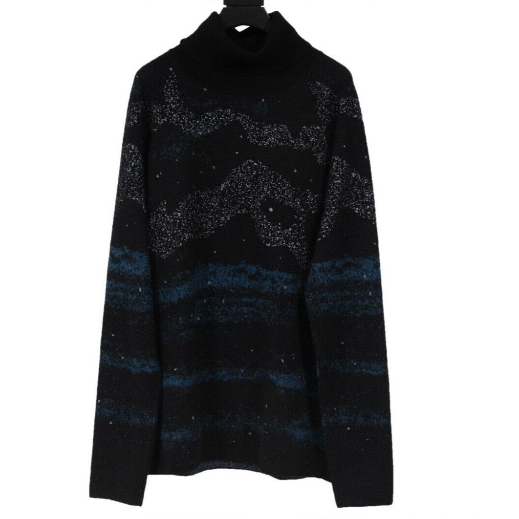Dior Peter Doig Turtleneck Sweater Black Blue Size US XL / EU 56 / 4 - 1 Thumbnail