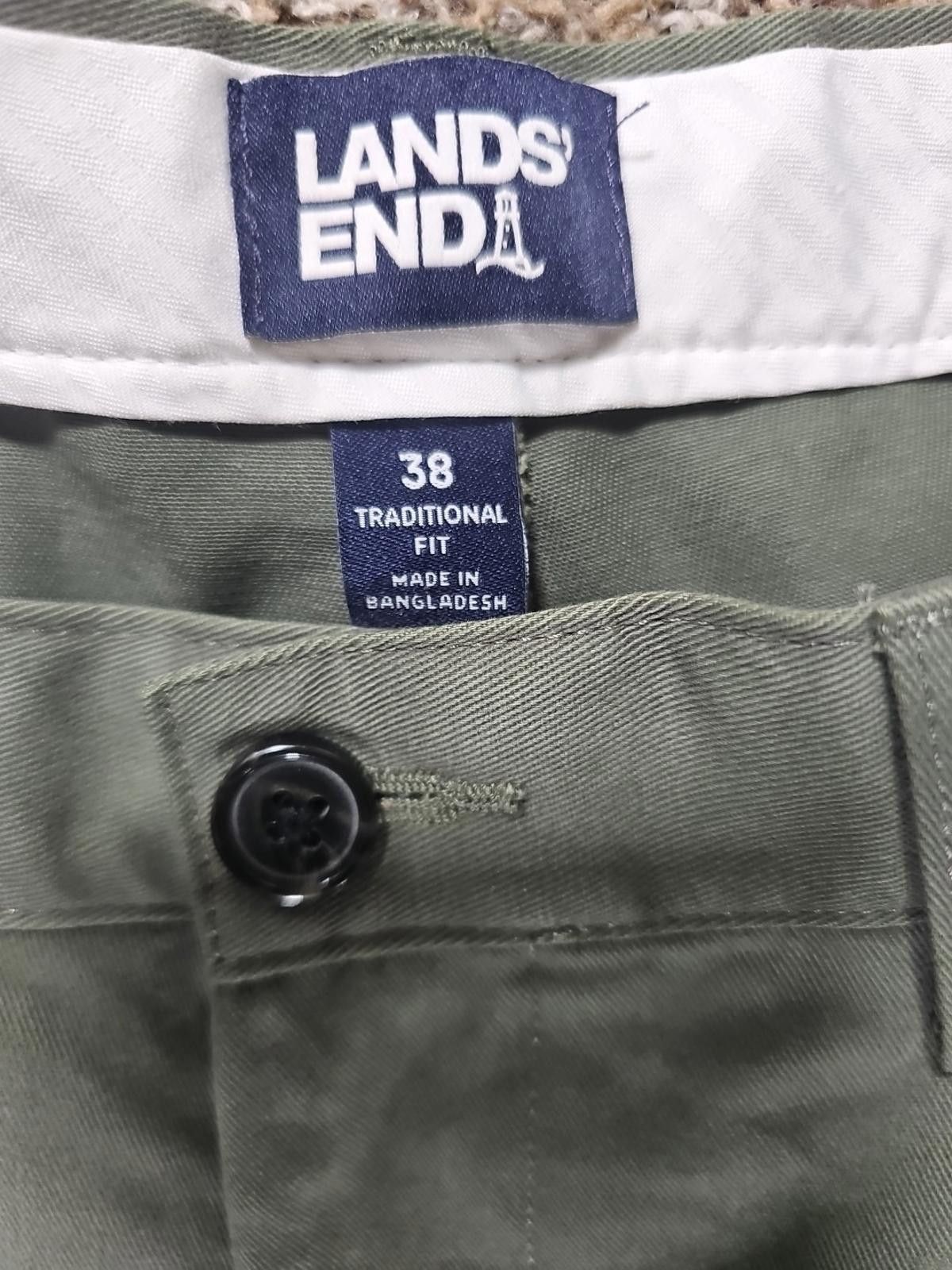 Lands' End Lands End Sz 38 Traditional Fit Green Pants Size US 38 / EU 54 - 2 Thumbnail
