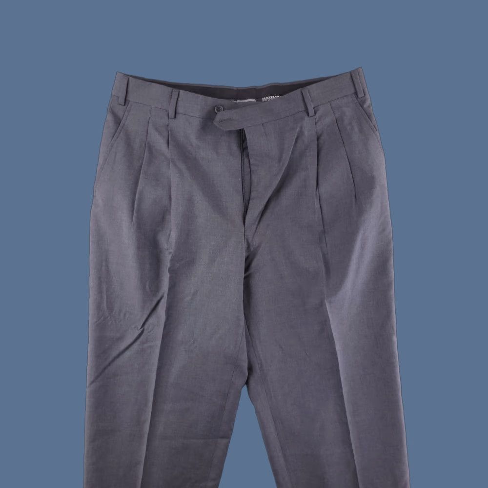 Vintage Hathaway Platinum Pants Mens 36 Gray 100% Wool Pleated Dress Pants Regular Inseam 27" Italy Size US 36 / EU 52 - 1 Thumbnail