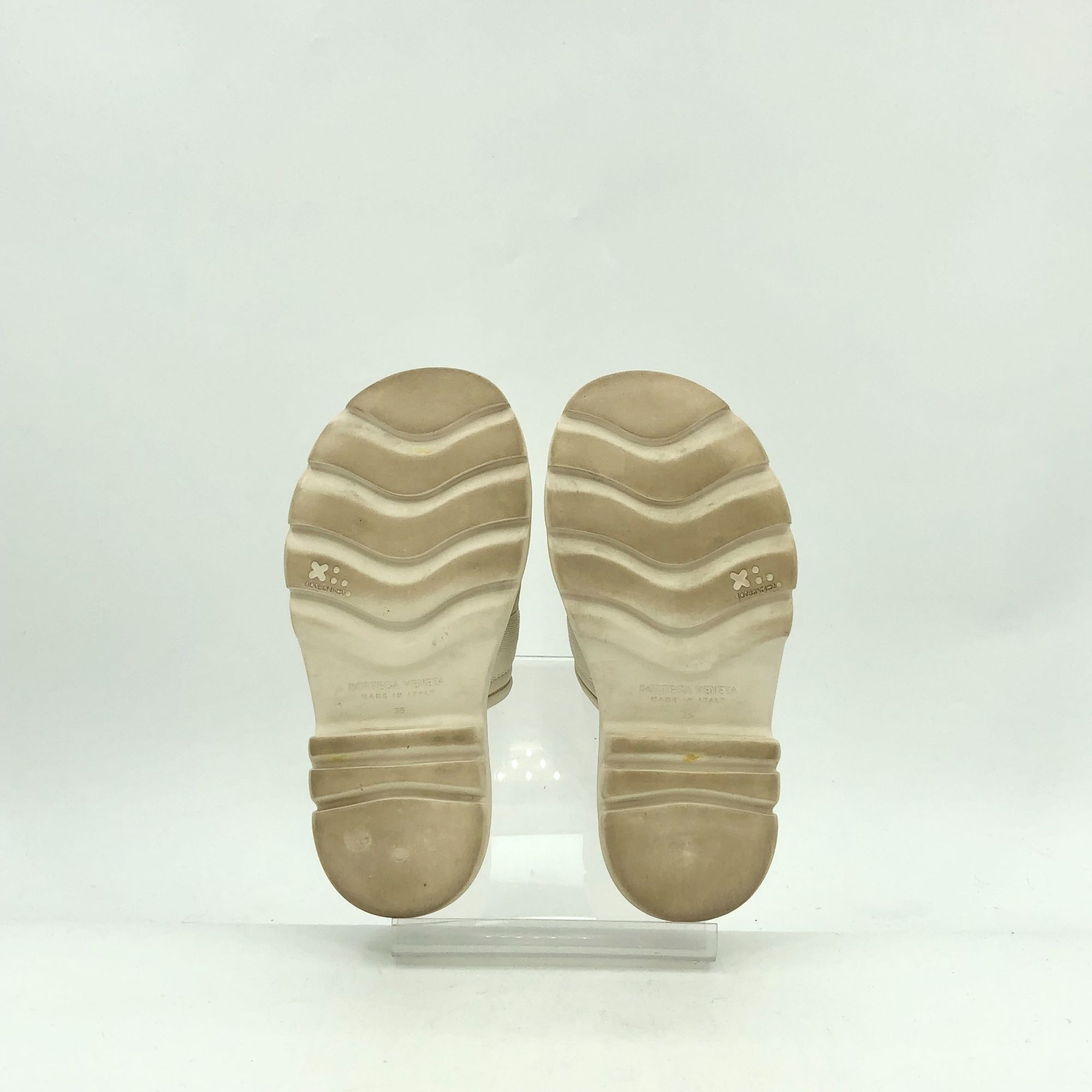Bottega Veneta Bottega Veneta BV Flash Beige Strappy Thick-Soled Leather Sl Size US 5 / IT 35 - 4 Thumbnail