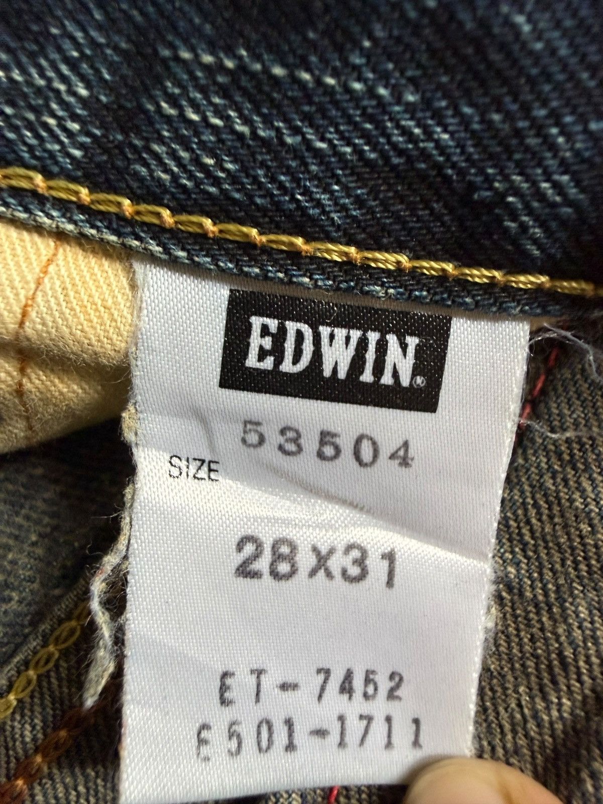 Edwin Vintage Edwin 504 Punk Distressed Baggy Jeans Size US 31 - 5 Thumbnail