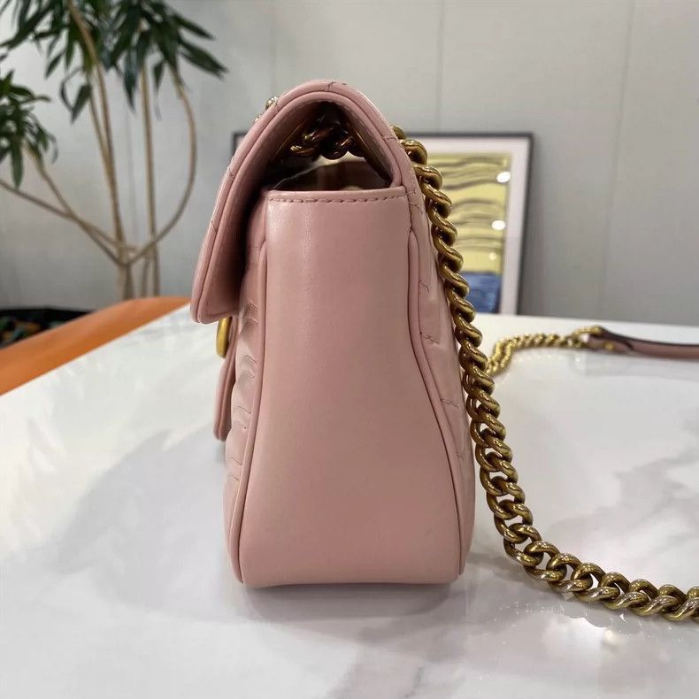 Gucci Gucci Pink Marmont Shoulder Bag-2505 Size ONE SIZE - 3 Thumbnail