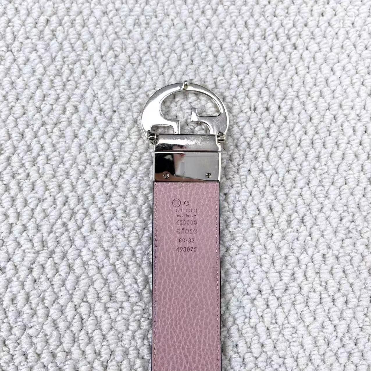 Gucci Gucci Black/Pink Reversible GG Belt 80cm (95cm total) Size ONE SIZE - 4 Thumbnail