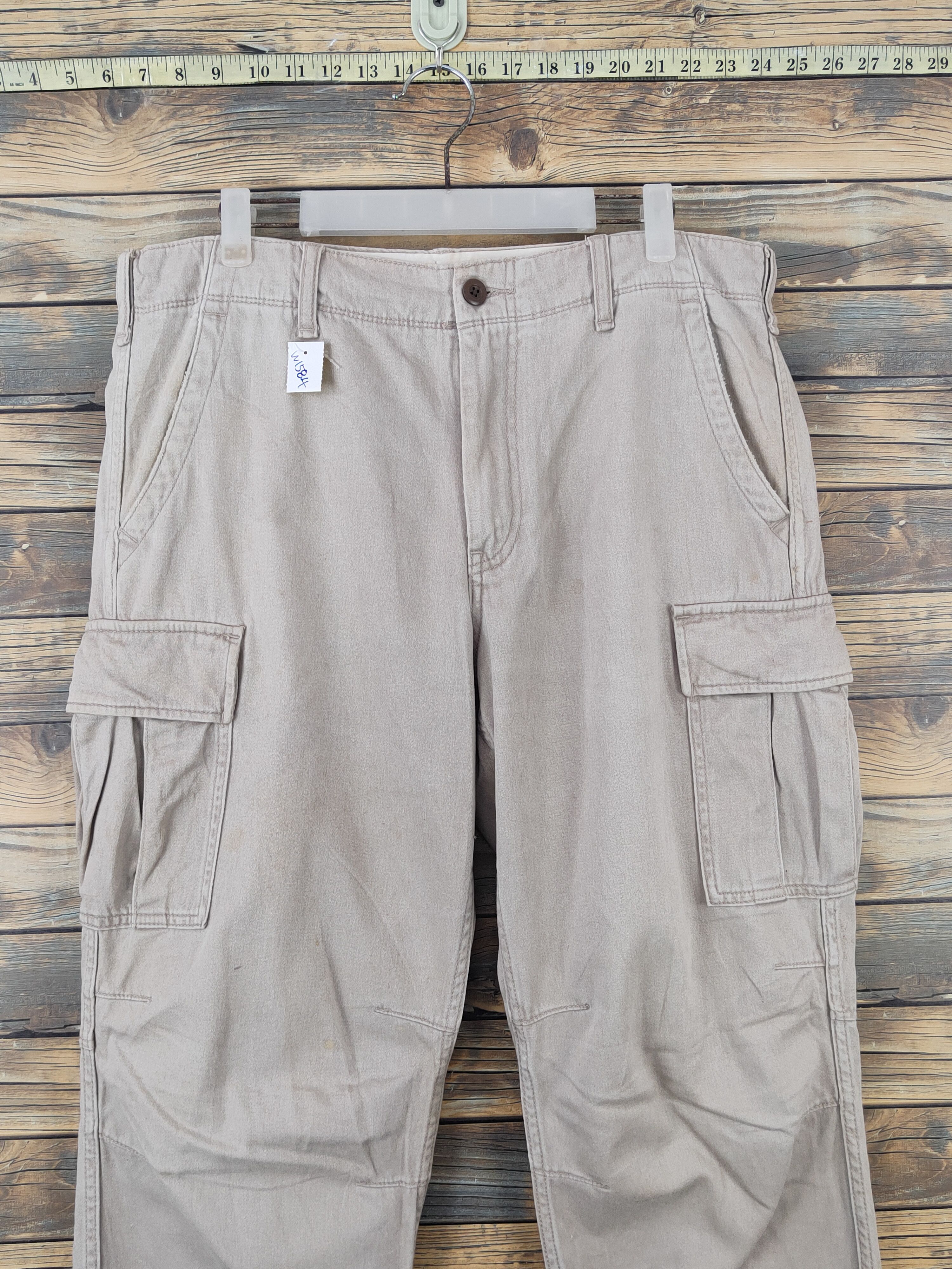 Japanese Brand Uniqlo Beige Multipocket Tactical Cargo Pants #W1584 Size US 36 / EU 52 - 2 Thumbnail