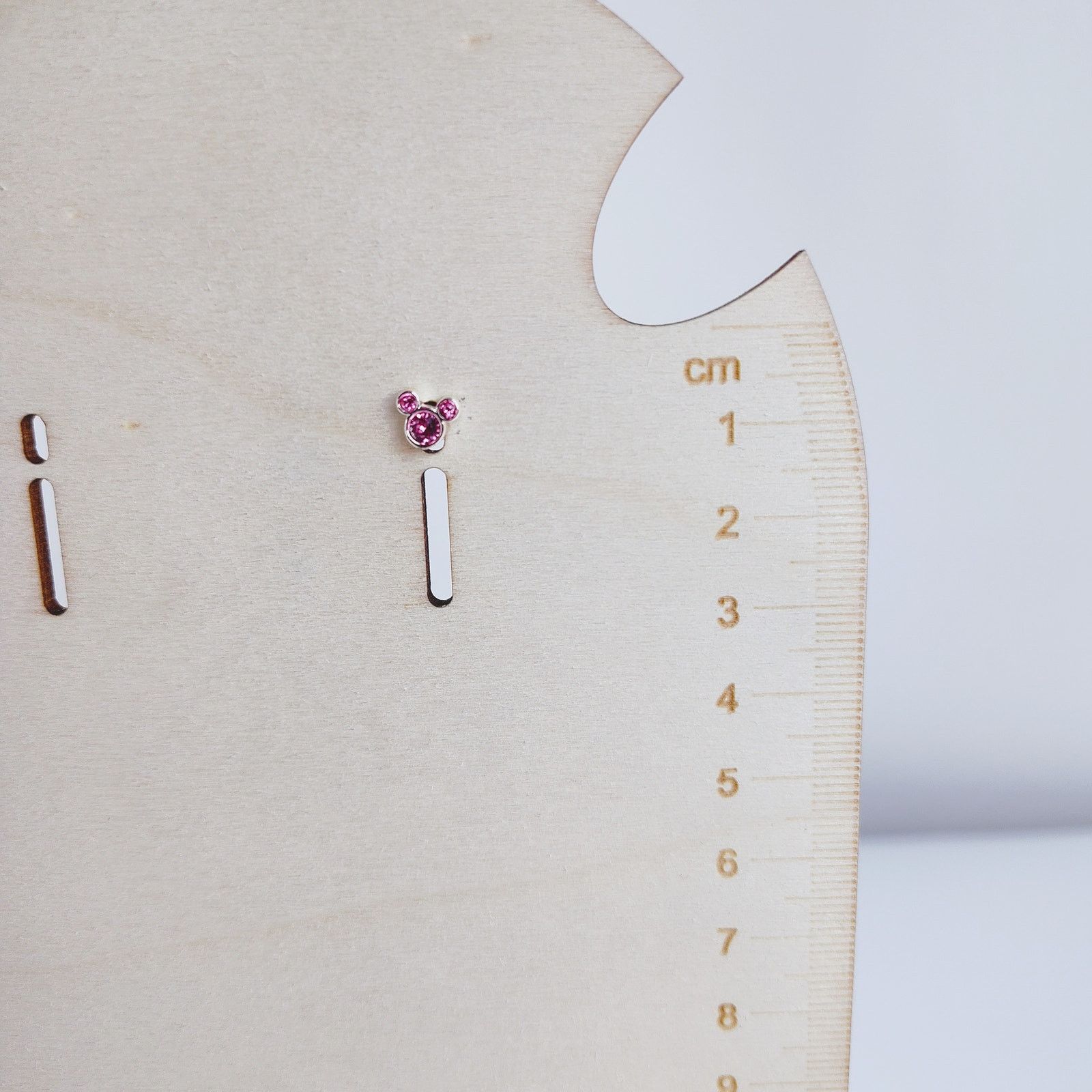 Disney Disney Parks October Birthstone Mickey Earrings Pink Crystal Size ONE SIZE - 9 Thumbnail