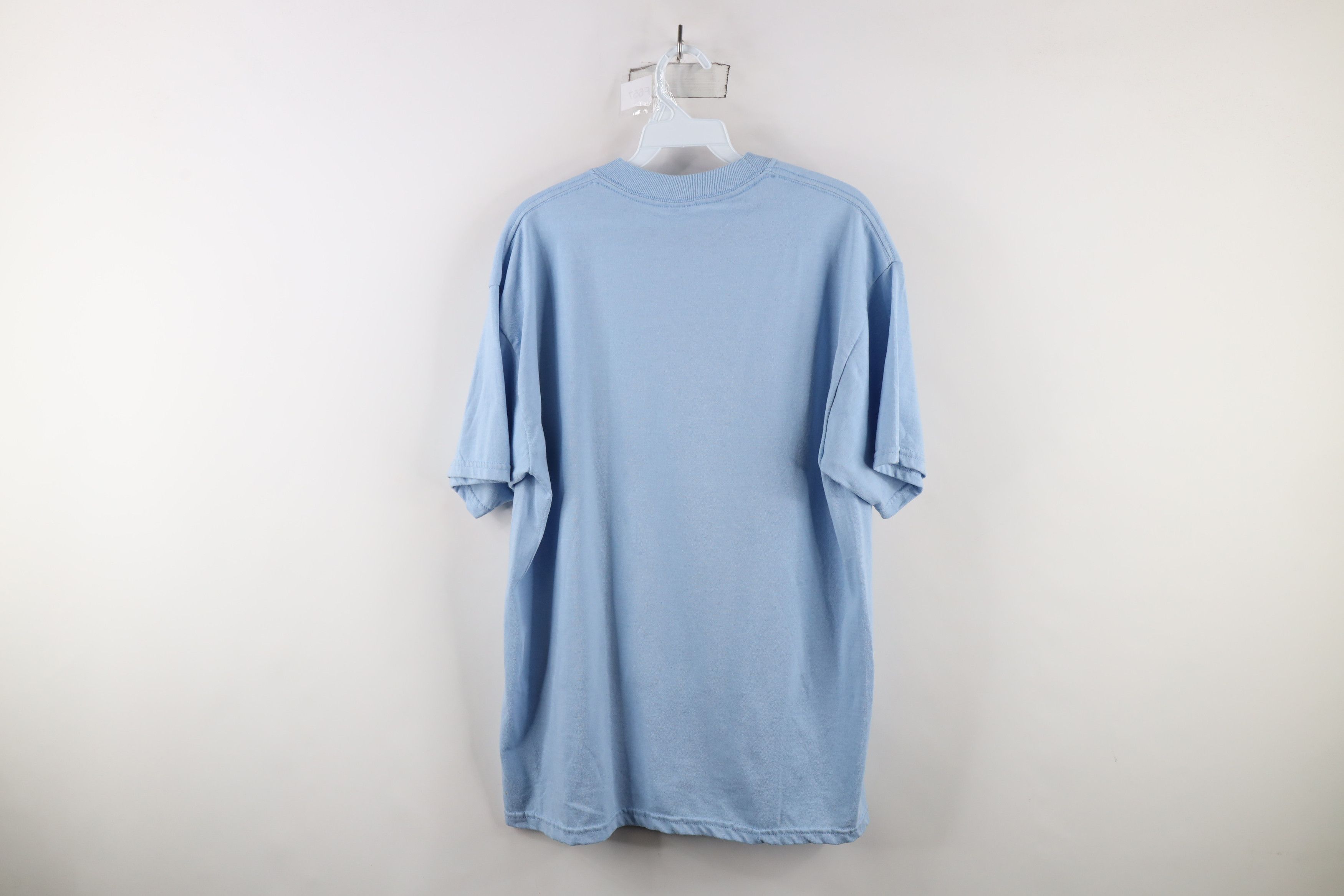 Vintage Vintage 90s Spell Out Schnauzer Dog Puppy T-Shirt Light Blue Size L / US 10 / IT 46 - 6 Thumbnail