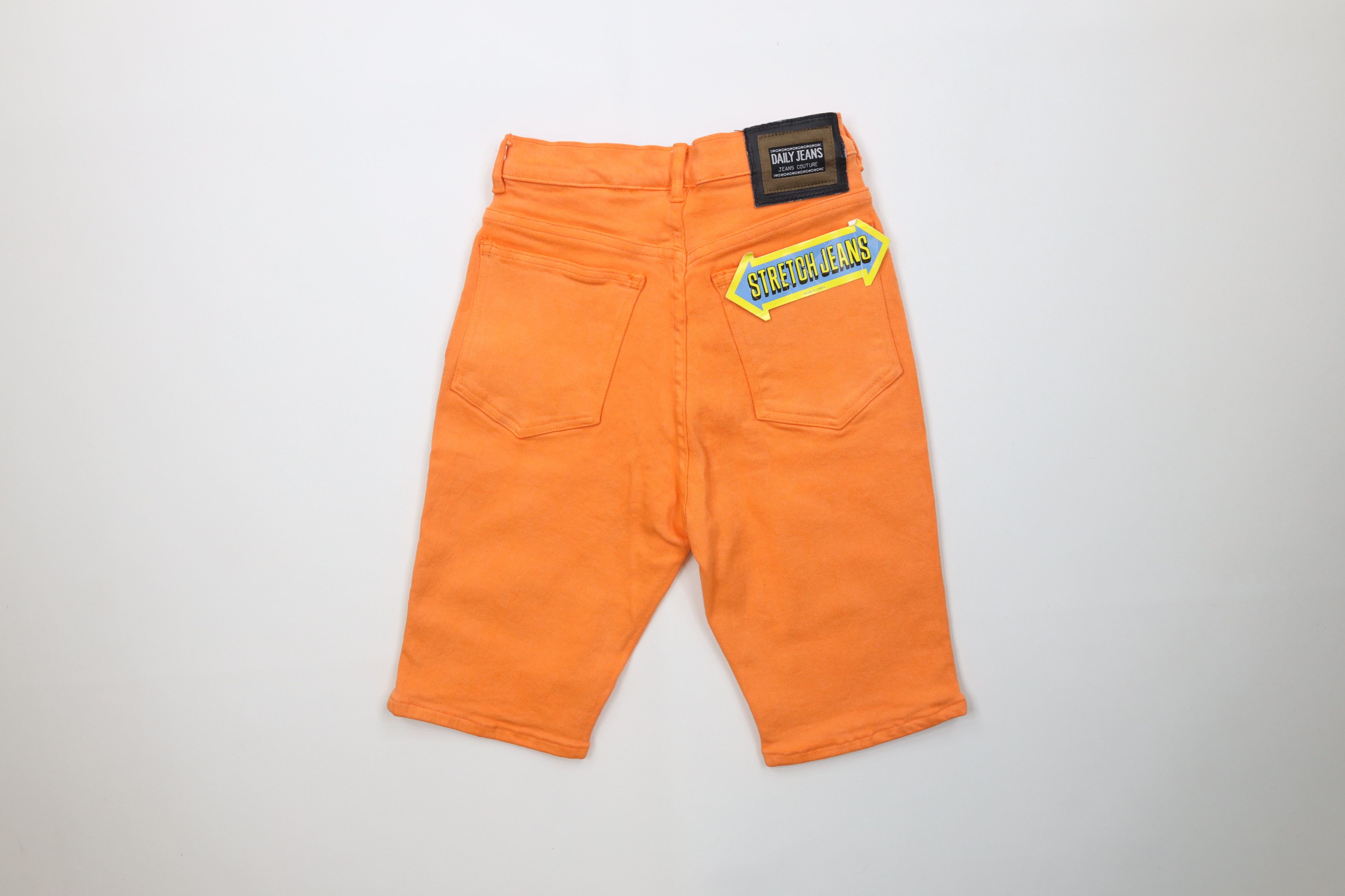 Vintage Deadstock Vintage 90s Streetwear Denim Jean Shorts Orange Size 32" / US 10 / IT 46 - 10 Thumbnail