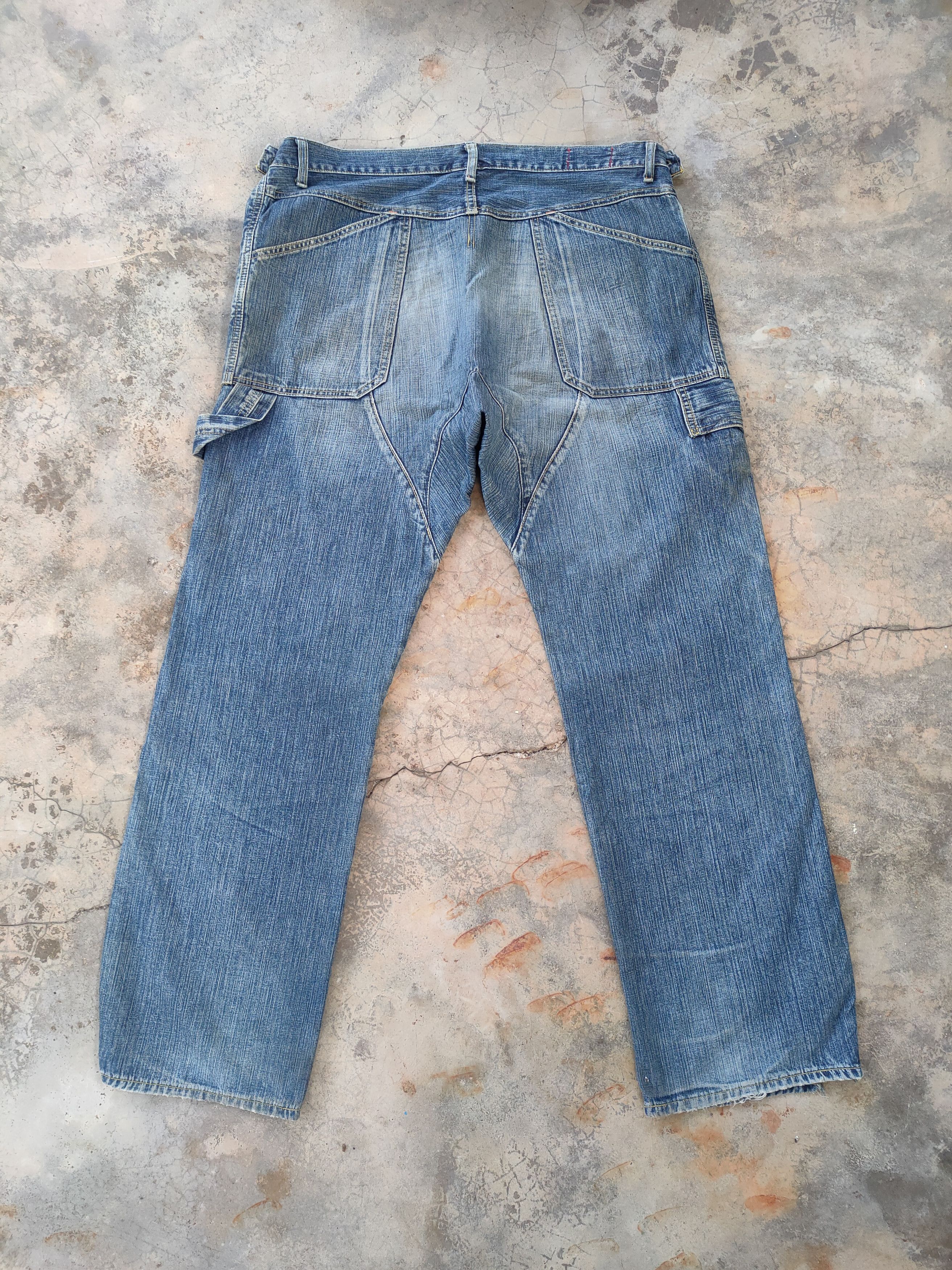 Japanese Brand W38 HECTIC VINTAGE RIPPED FADED JEANS PANTS Size US 38 / EU 54 - 2 Thumbnail