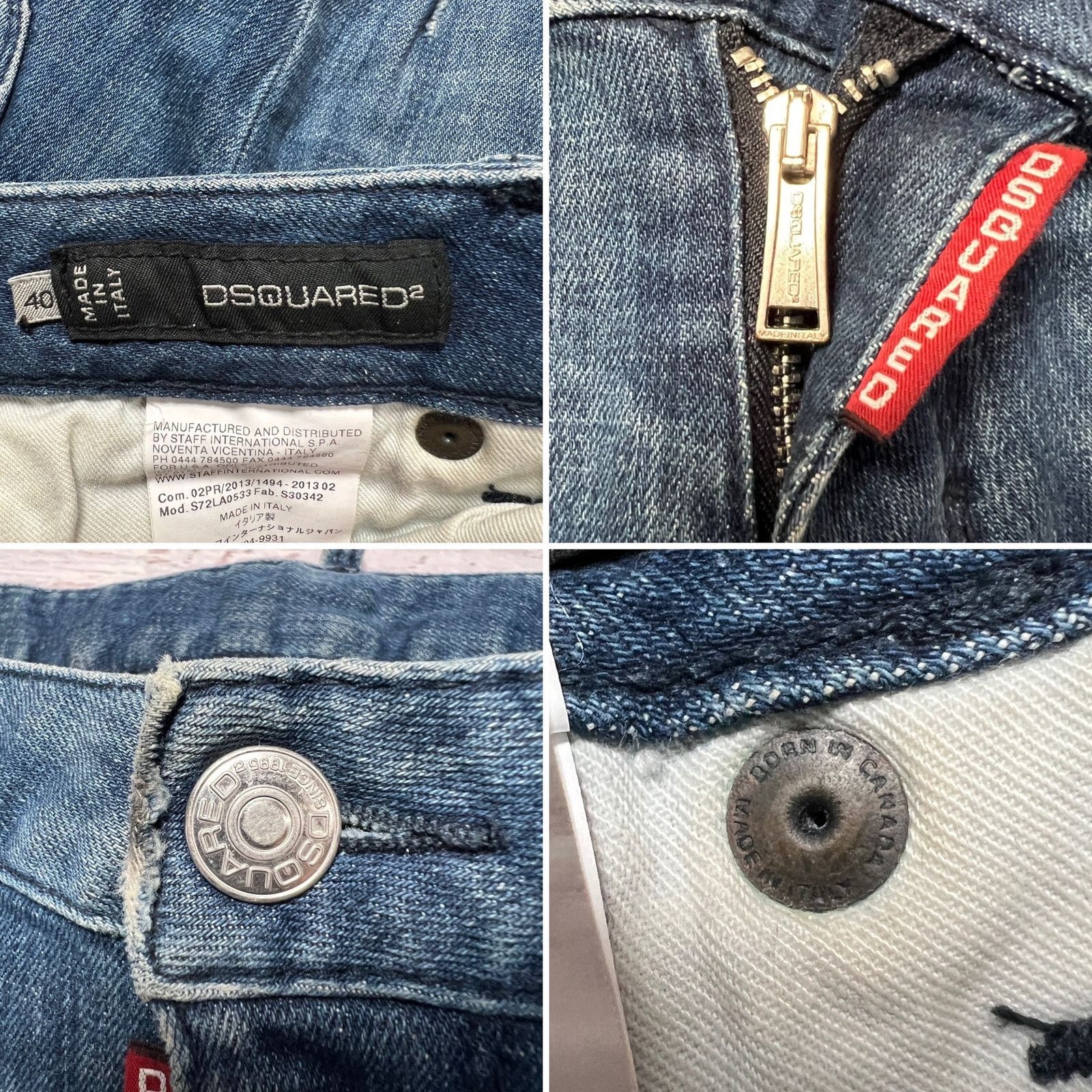 Dsquared2 Dsquared2 Paint Splatter Skinny Jeans Distressed Italy 40 Size US 29 - 3 Thumbnail
