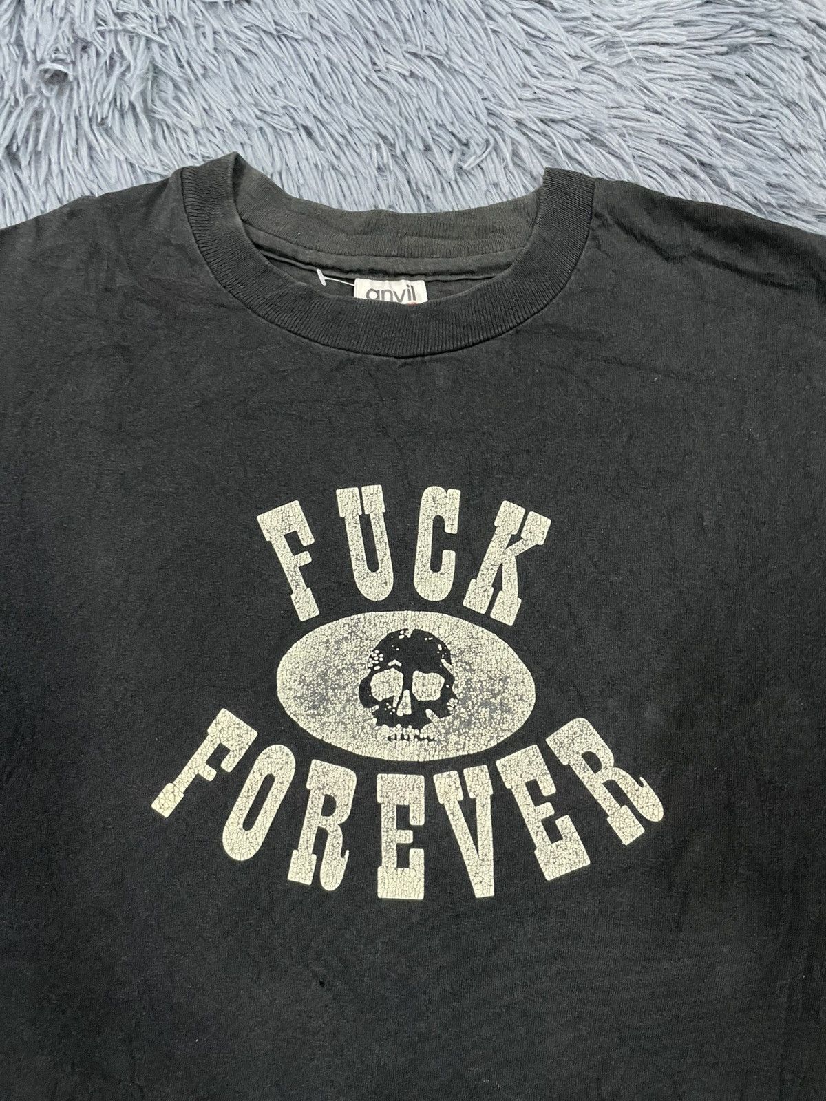 Vintage Vintage 90s Fuck Forever Punk Tee Size US L / EU 52-54 / 3 - 2 Thumbnail