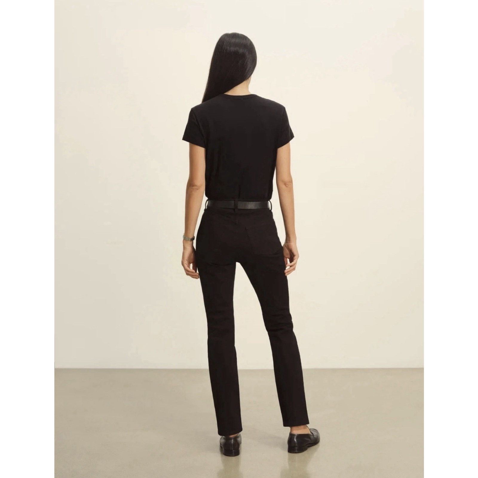 NWT Buck Mason Women\'s Black Cigarette Jeans High Waist 26