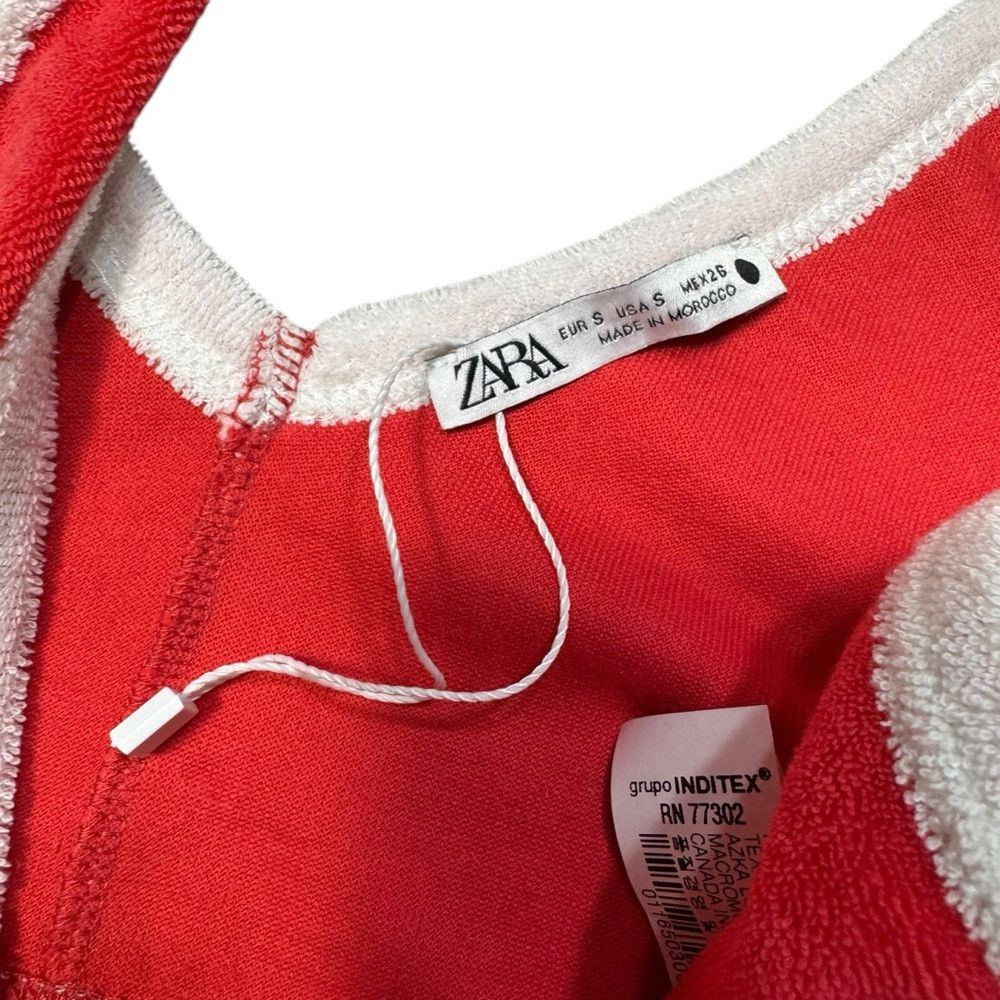 Zara New Zara Terry Cloth Cotton Red Bra Top Size S Size S / US 4 / IT 40 - 6 Thumbnail