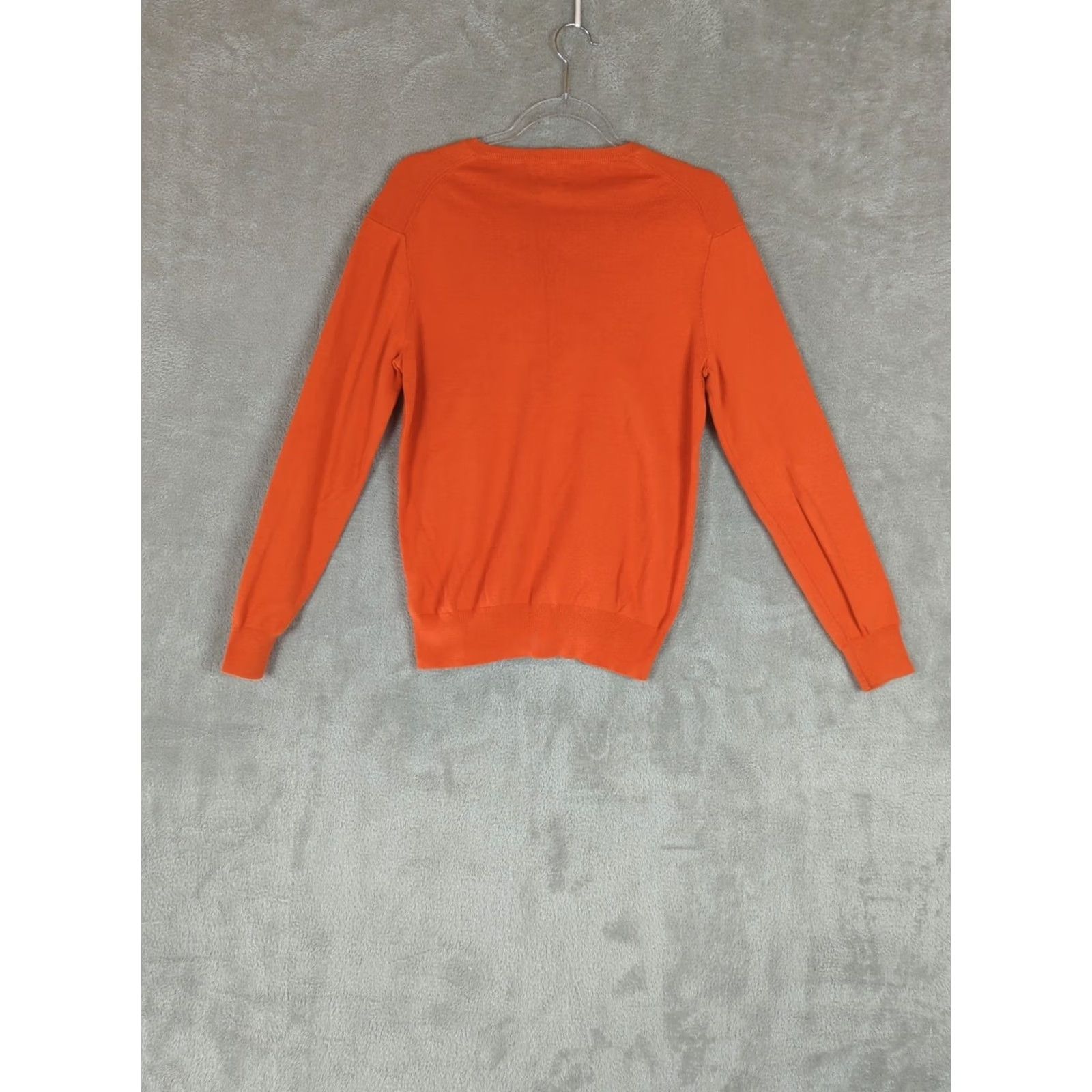 Polo Ralph Lauren Polo Ralph Lauren Mens S Orange V Neck Pullover Sweater Pima Cotton Size US S / EU 44-46 / 1 - 5 Thumbnail