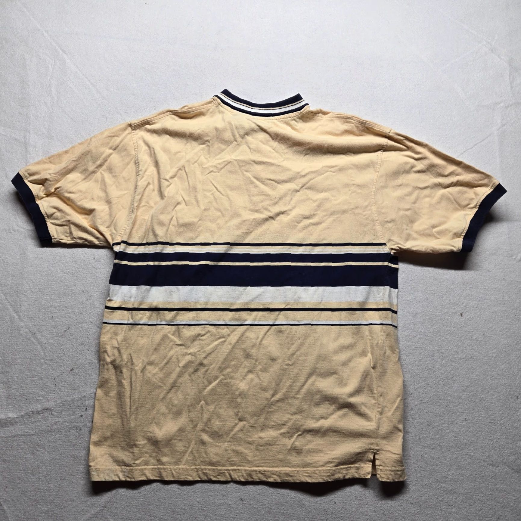 Vintage Chesterfield Polo Shirt Mens XL Yellow Striped Short Sleeve Cotton Polyester Button Collared Golf Casual Shirt Size US XL / EU 56 / 4 - 7 Thumbnail