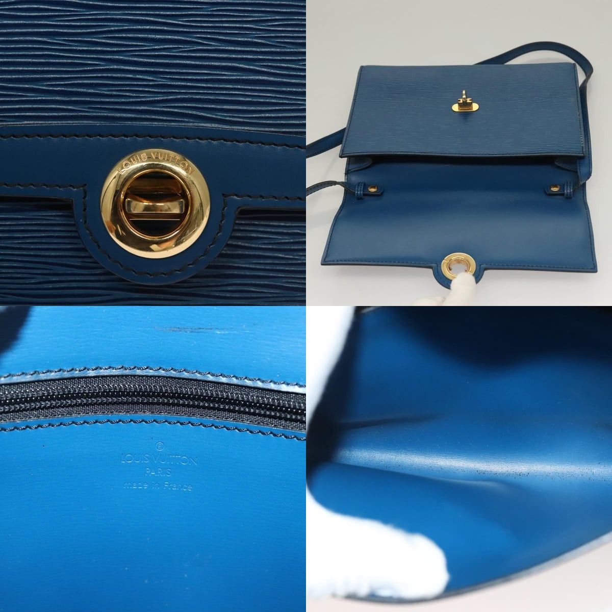 Louis Vuitton LOUIS VUITTON Epi Pochette Arche Shoulder Bag Blue M52575 Size ONE SIZE - 11 Thumbnail