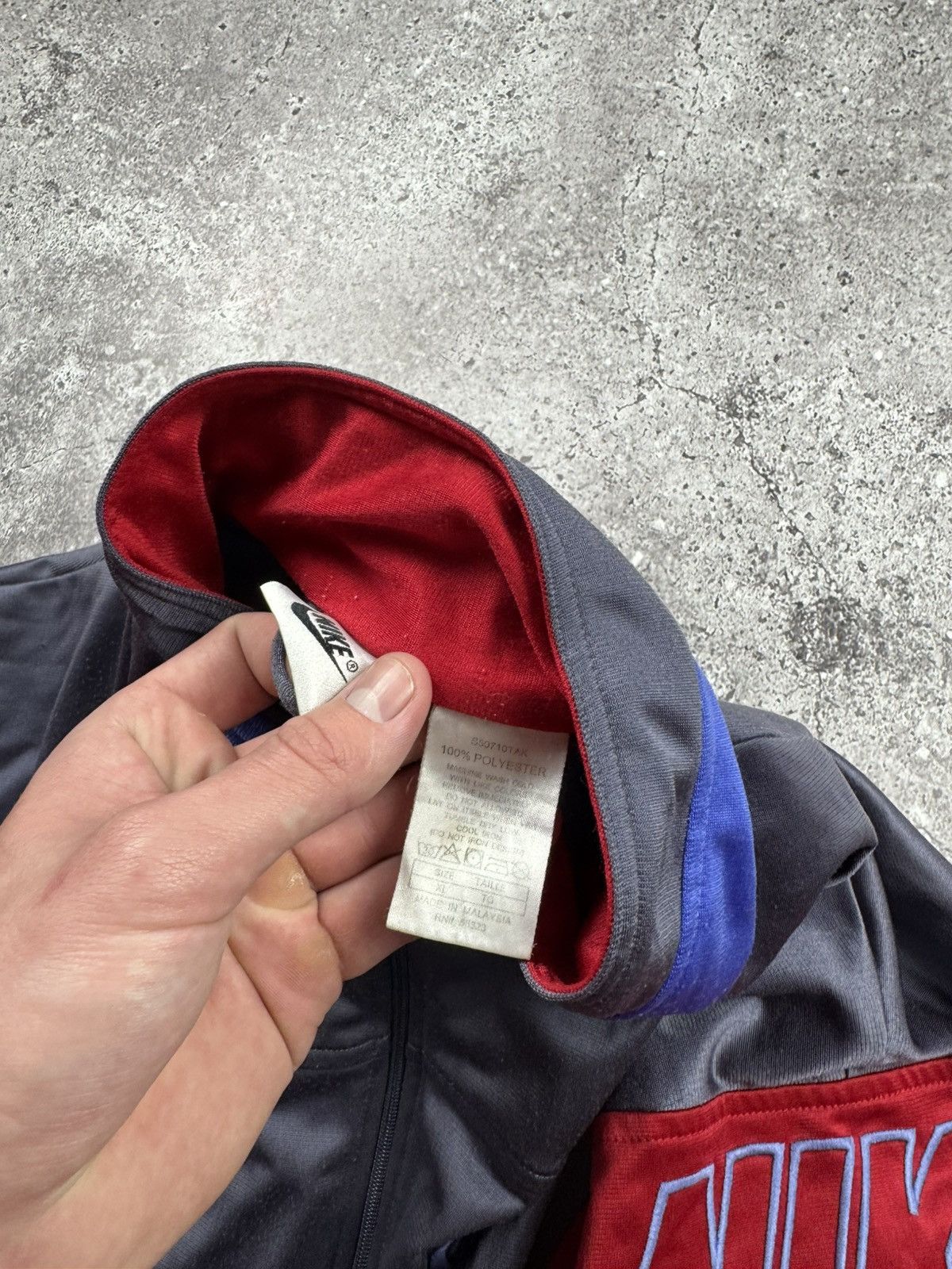 Nike × Vintage RARE Vintage 80s Nike Spellout baggy Jacket Bomber Japan Size US XL / EU 56 / 4 - 6 Thumbnail