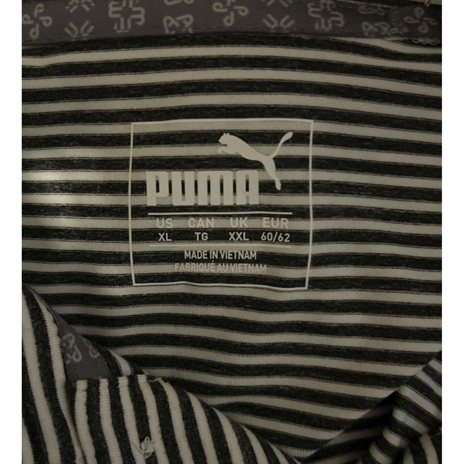 Puma PUMA Polo Shirt Striped Shirt Men XL Multicolor Short Sleeve Collared Button Sports Golf 853 Size US XL / EU 56 / 4 - 3 Thumbnail
