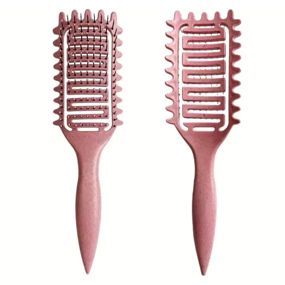 Other Curl Define Styling Brush Hollow Out Detangling Hair Brush Size ONE SIZE - 4 Thumbnail