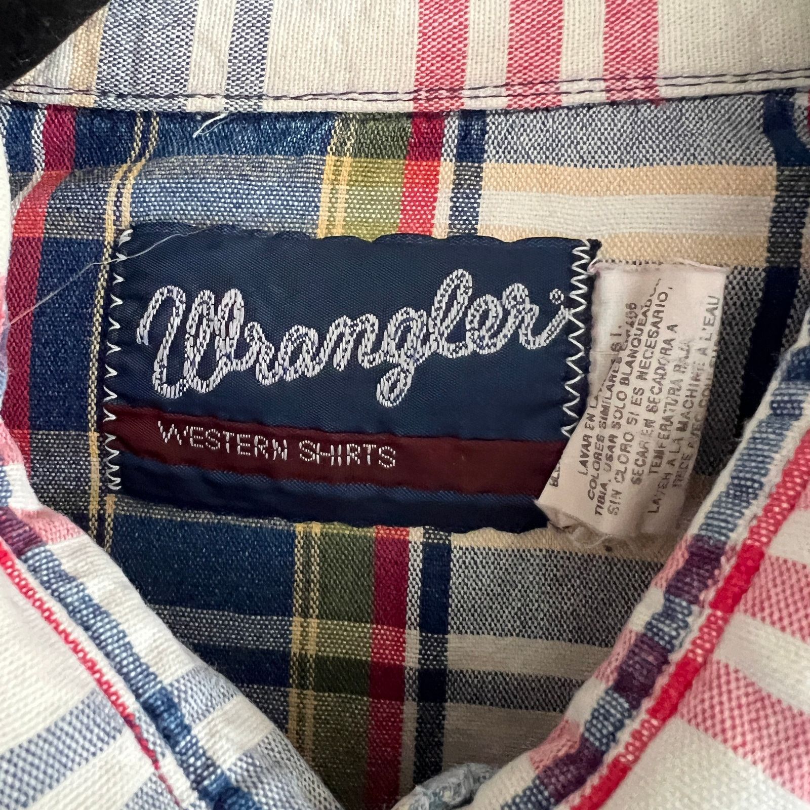 Wrangler VTG Wrangler Plaid Denim Weight Pearl Snap Shirt L 25x31 Size US L / EU 52-54 / 3 - 5 Thumbnail